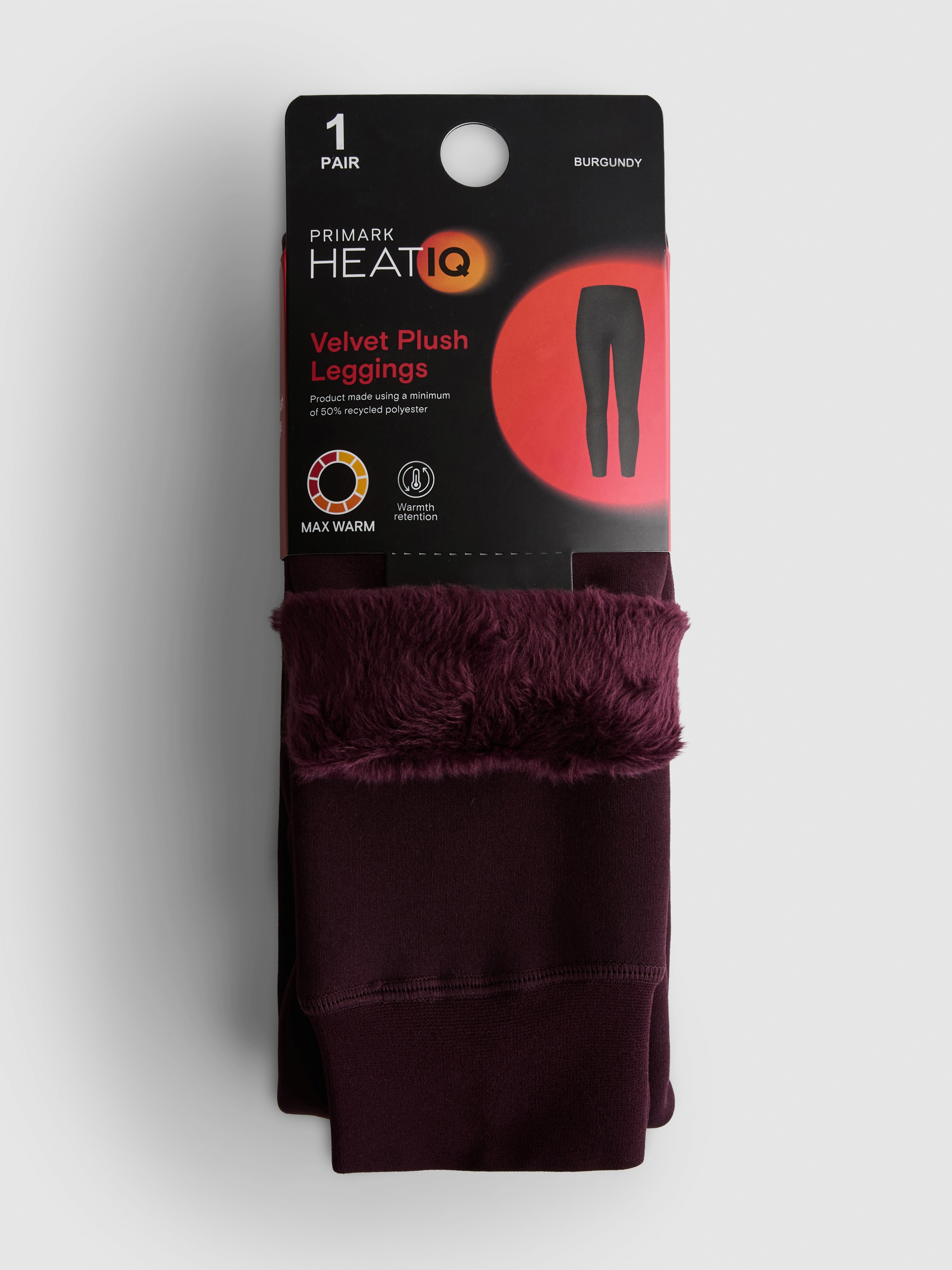 1pk Heat IQ Velvet Plush Leggings