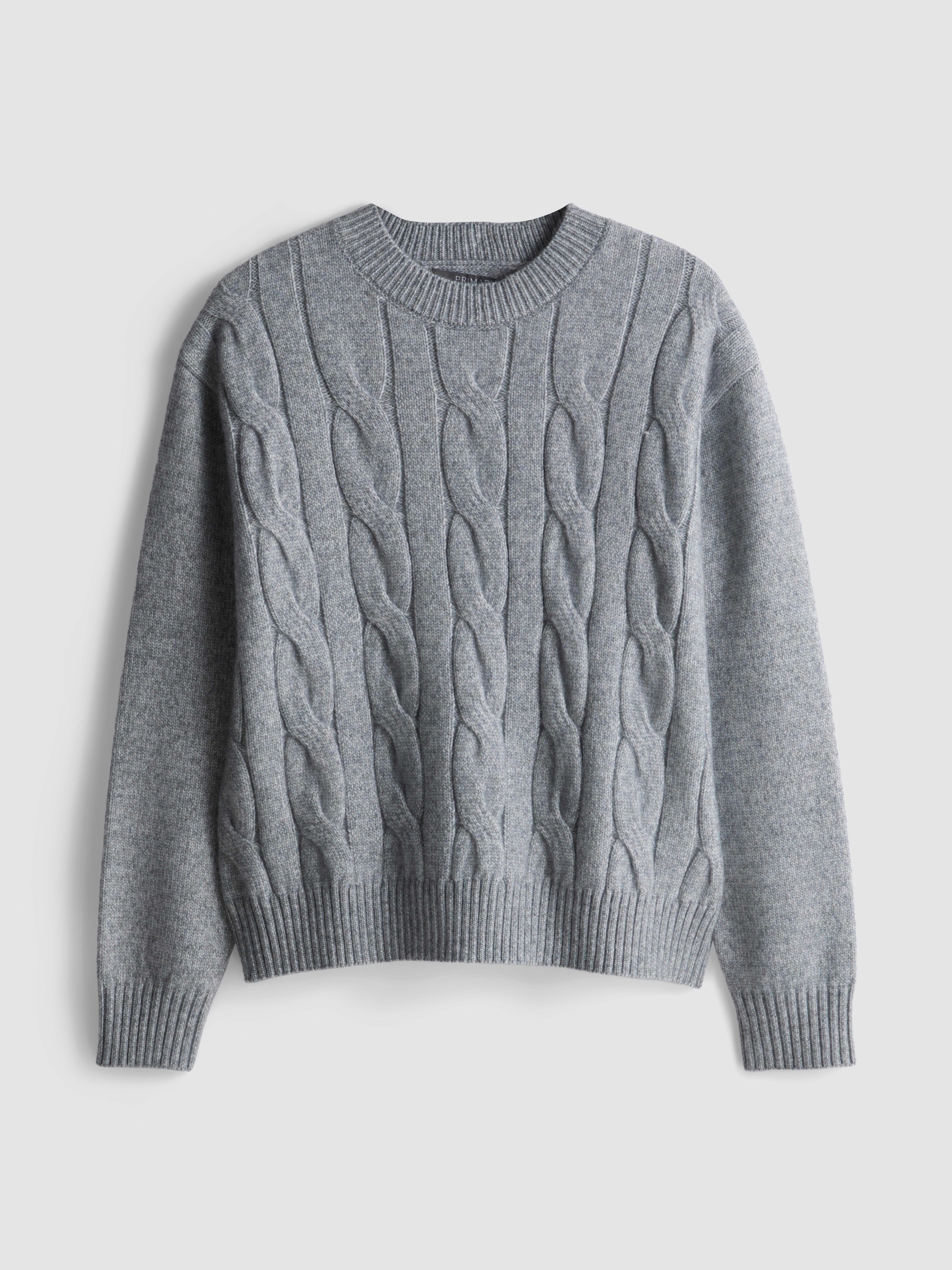 Cable Knit Crew Neck Sweater