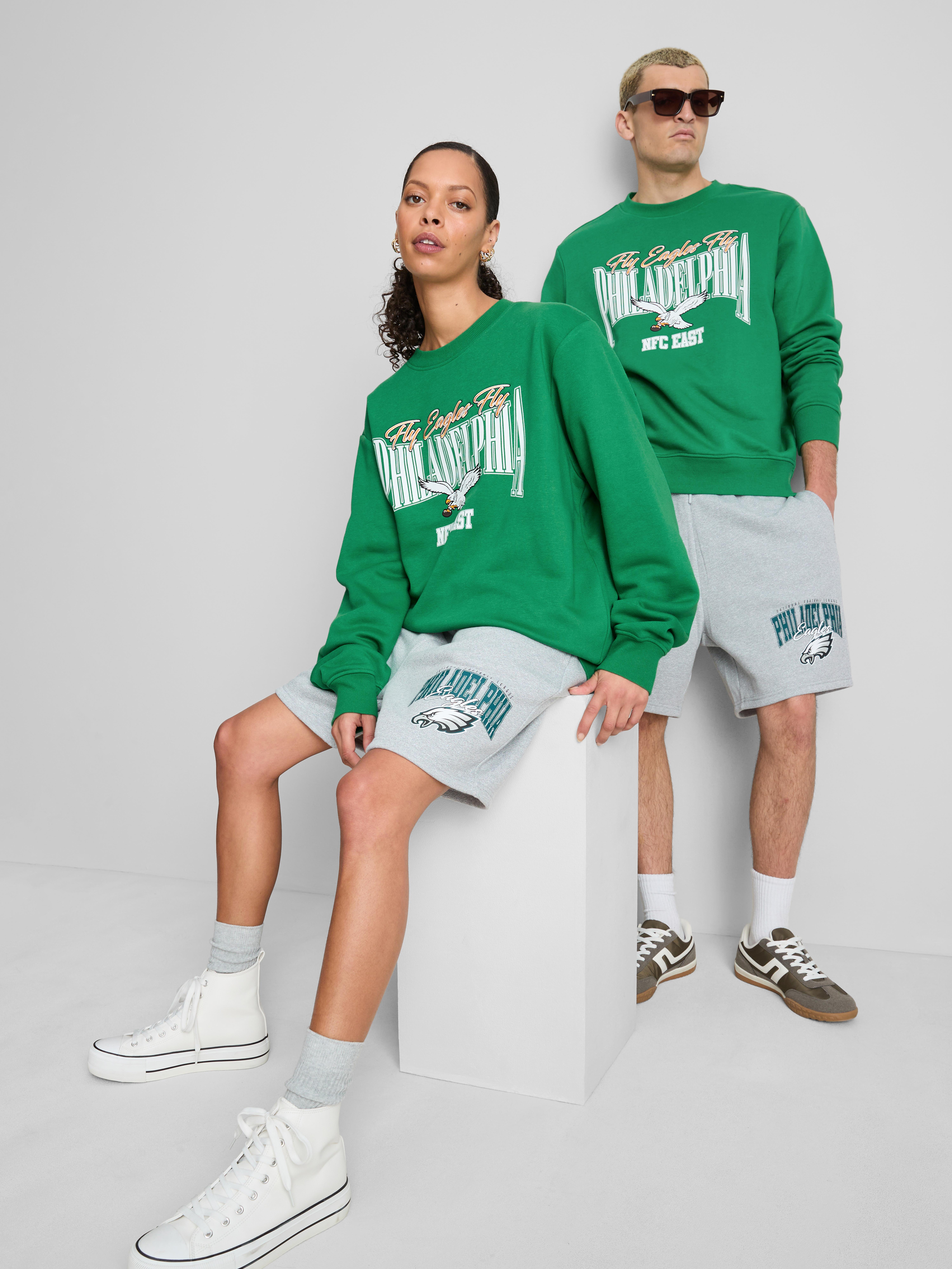 Men's Green NFL Philadelphia Eagles Graphic Sweatshirt | Primark