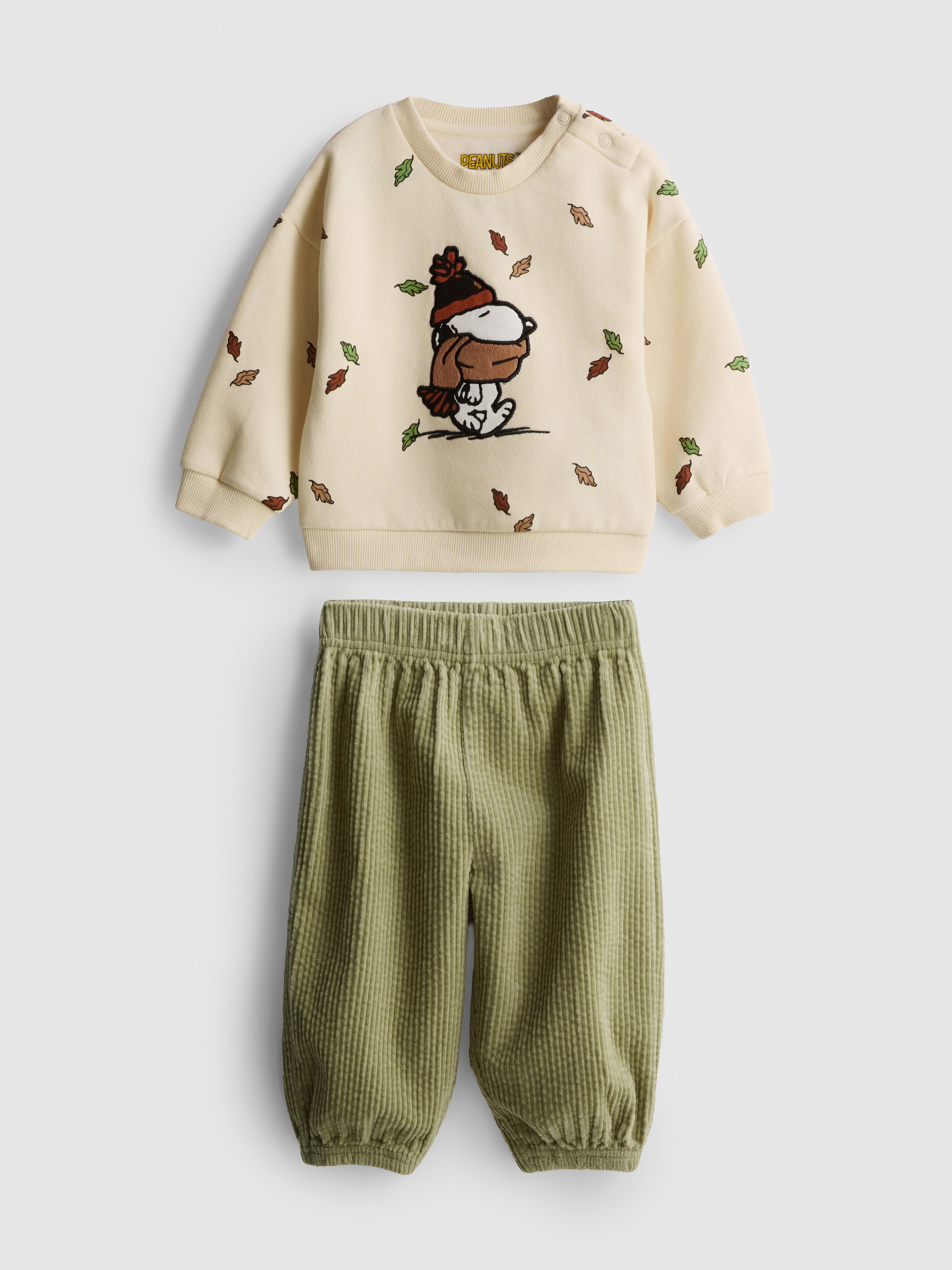 0-18mths | Peanuts Snoopy Sweatshirt and Joggers Newborn Set