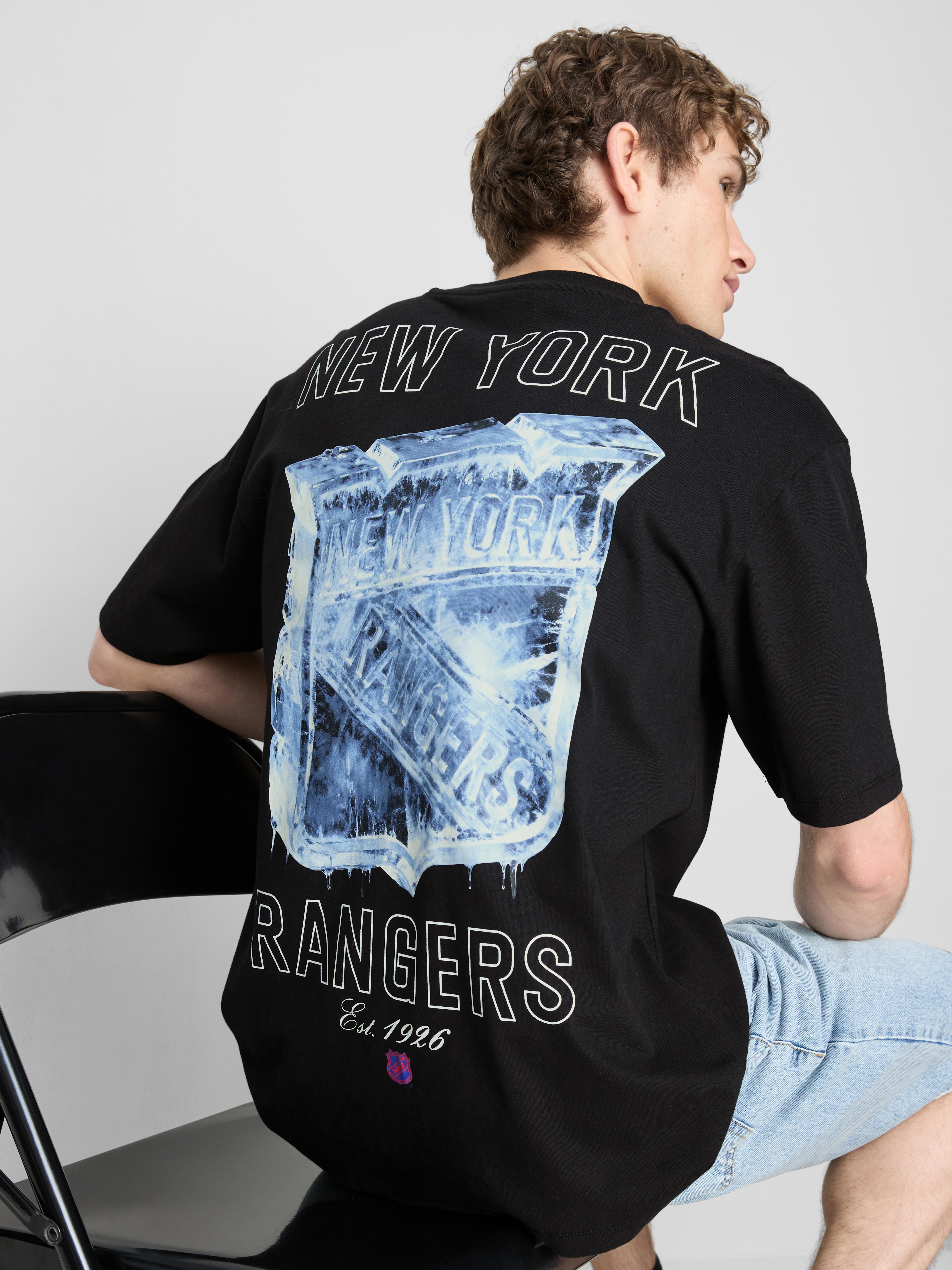 Tricou cu imprimeu NHL New York Rangers - Negru - Bărbați | Primark