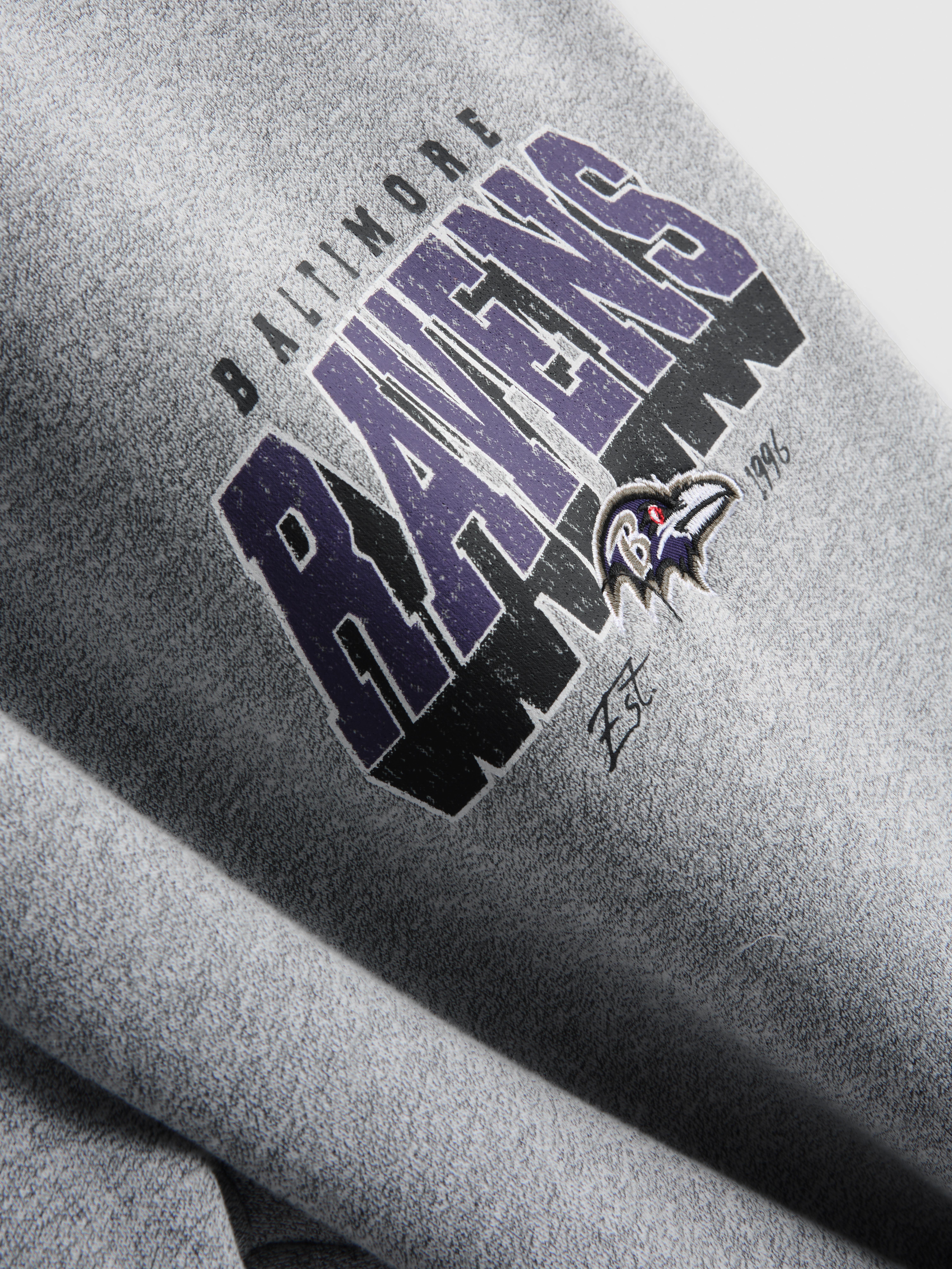 Men's Gray NFL Baltimore Ravens Cotton-Rich Joggers | Primark