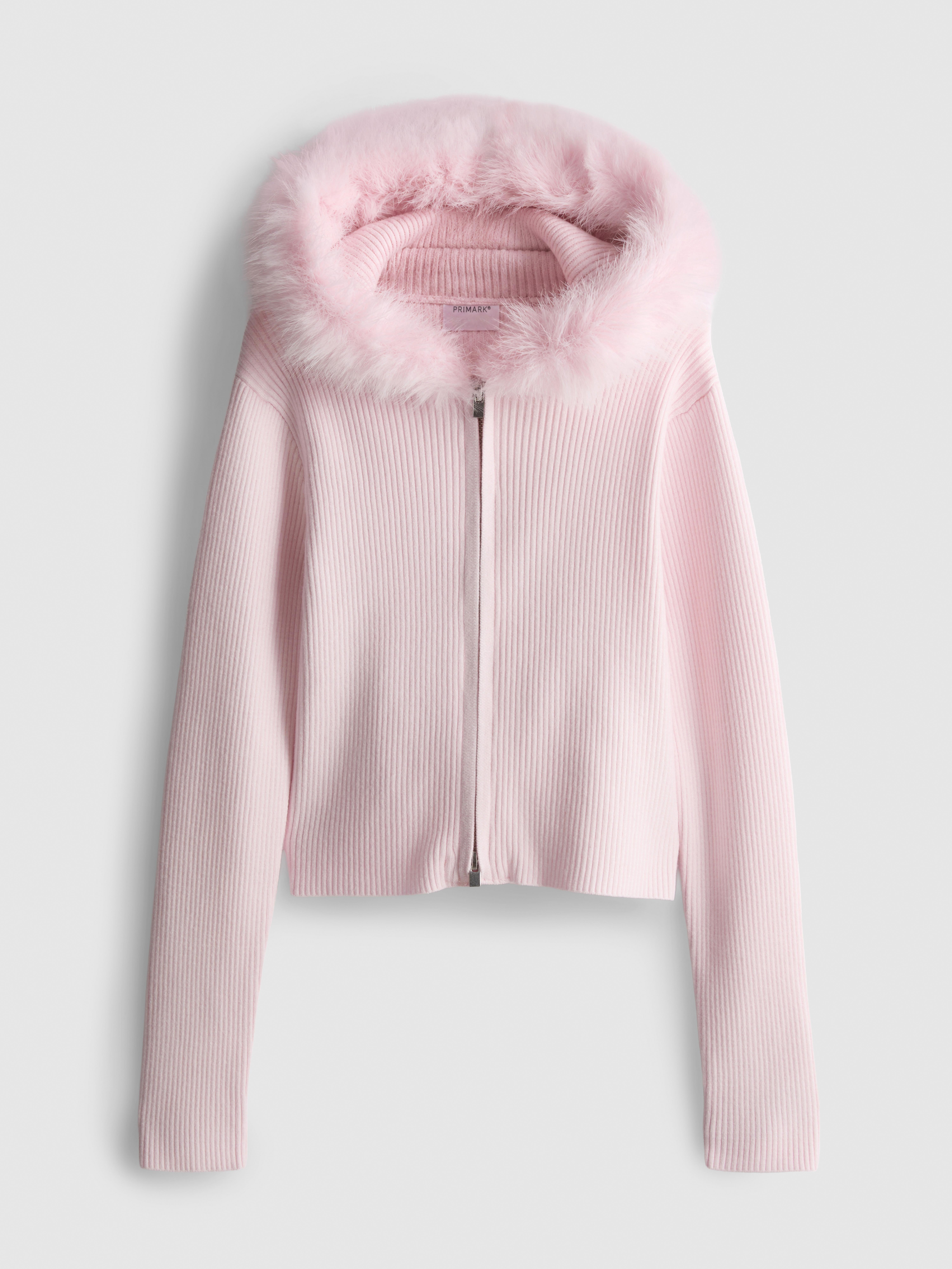 7-15 años | Cárdigan con capucha y pelo sint. - Rosa - Niñas | Primark