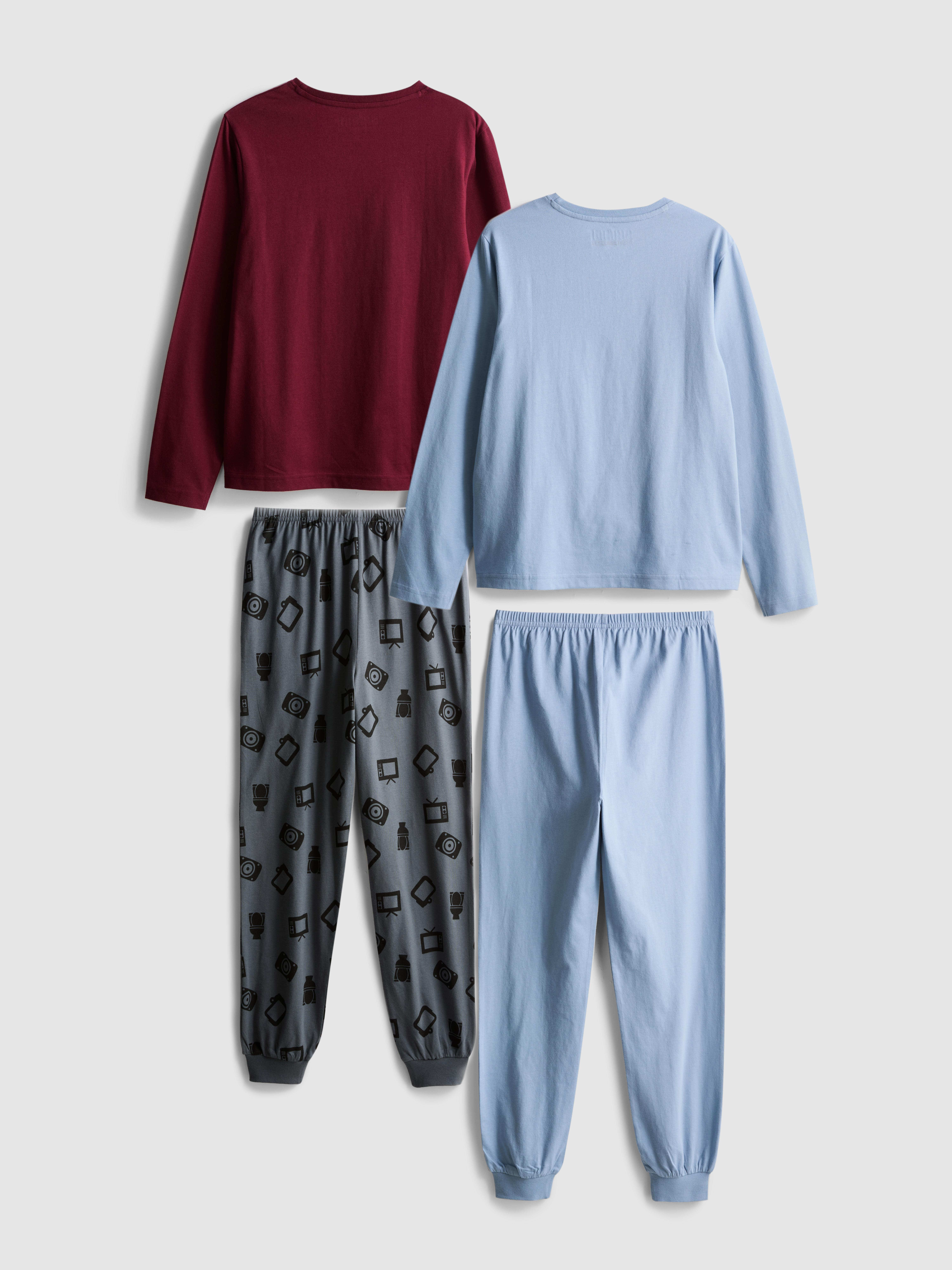 7-15 jr | Lange pyjama Skibidi Toilet, set van 2