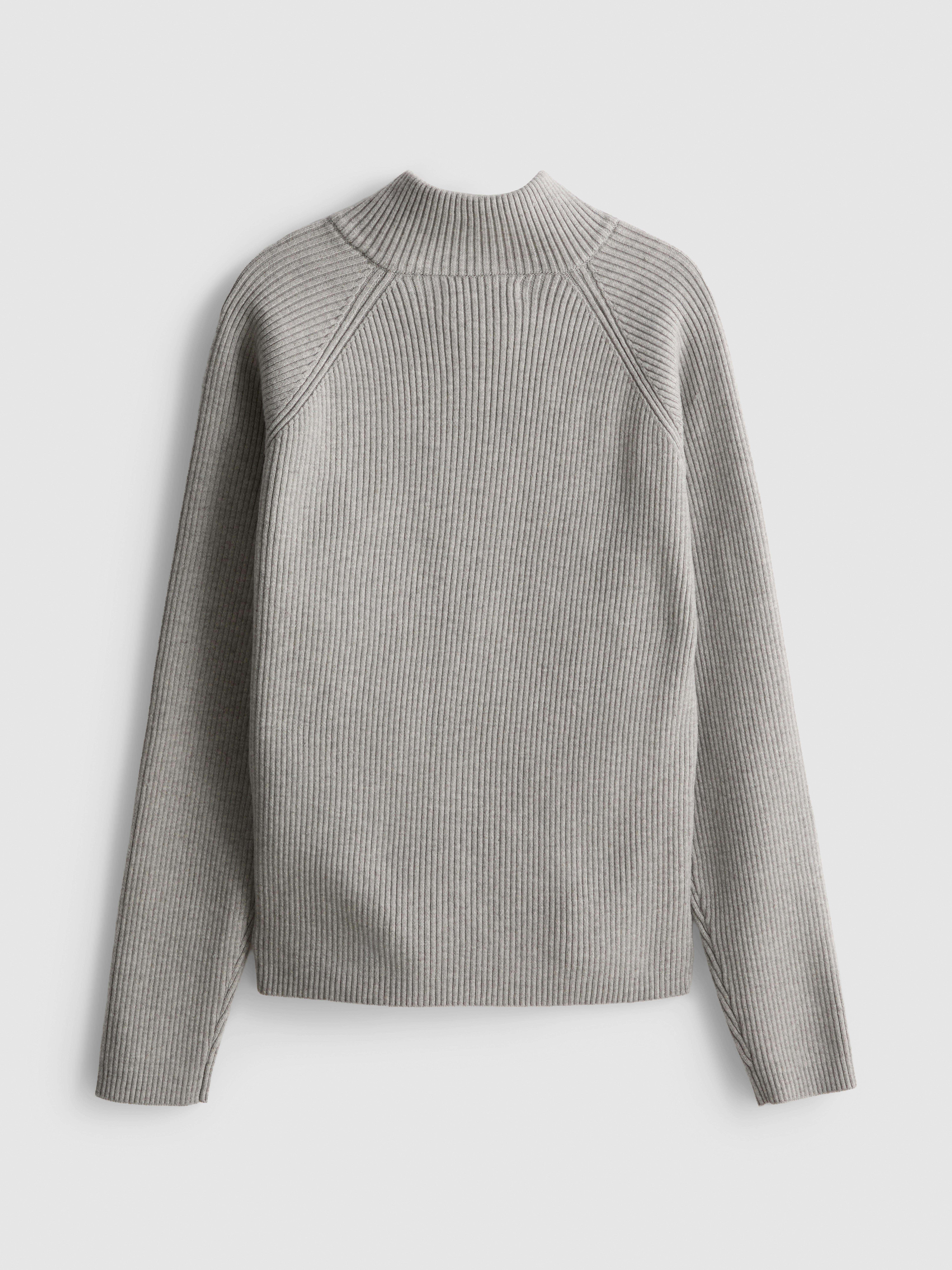 7-15yrs | Ribbed Funnel Neck Zip-Up Cardigan