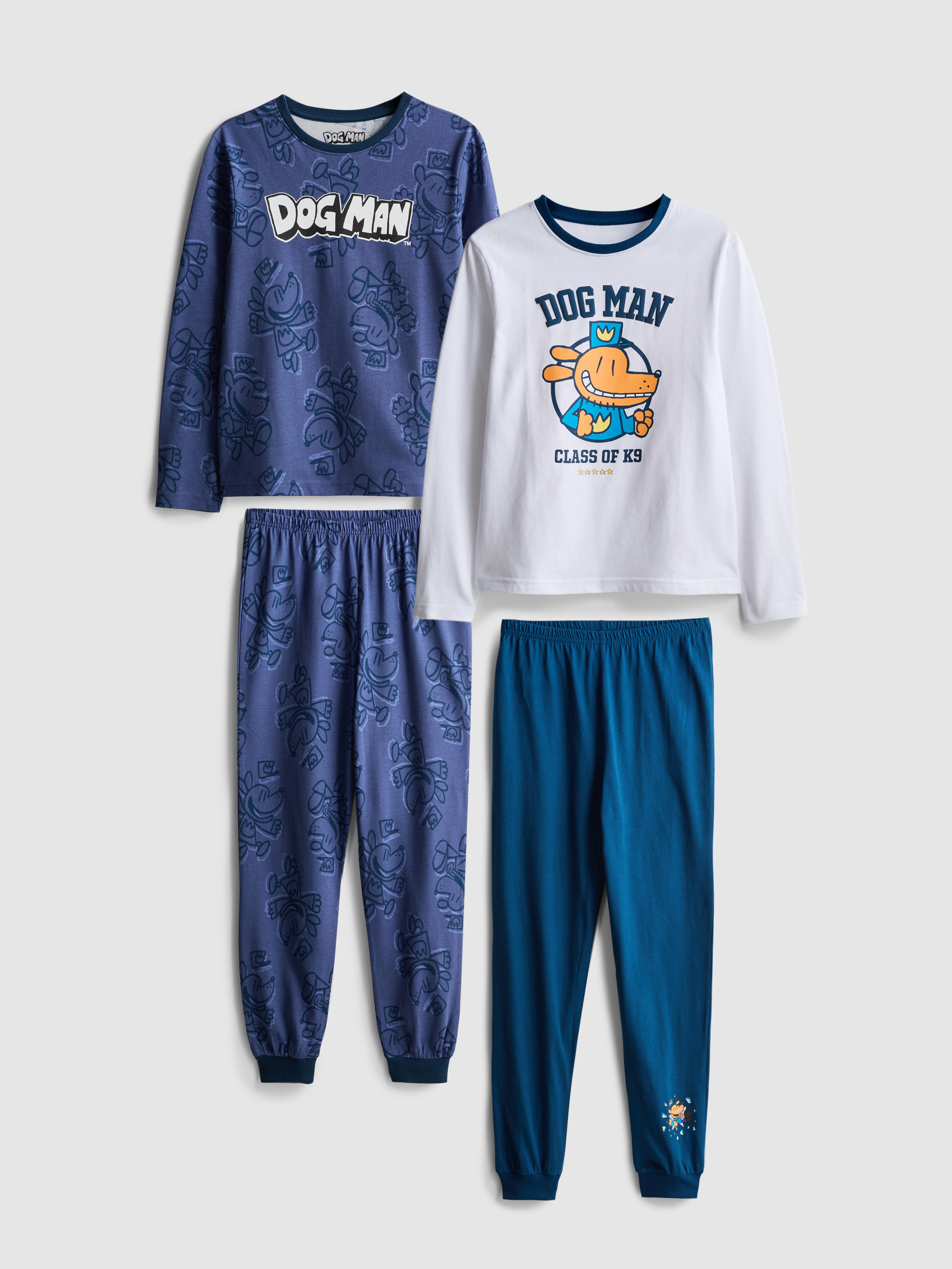 5-13yrs | 2pk Dog Man Long Pyjama Sets