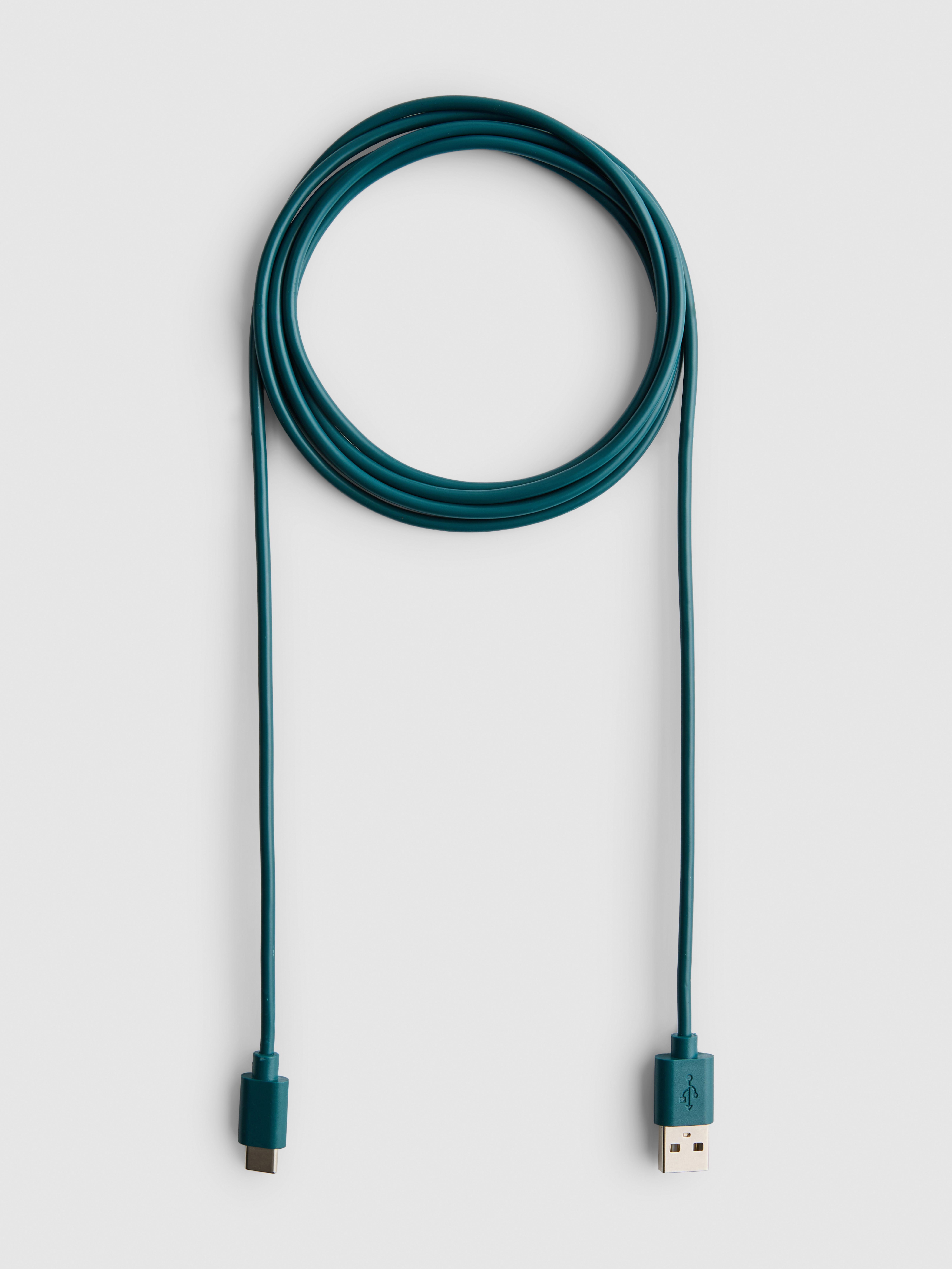 Cabo USB-A para USB-C 2 m Verde-escuro