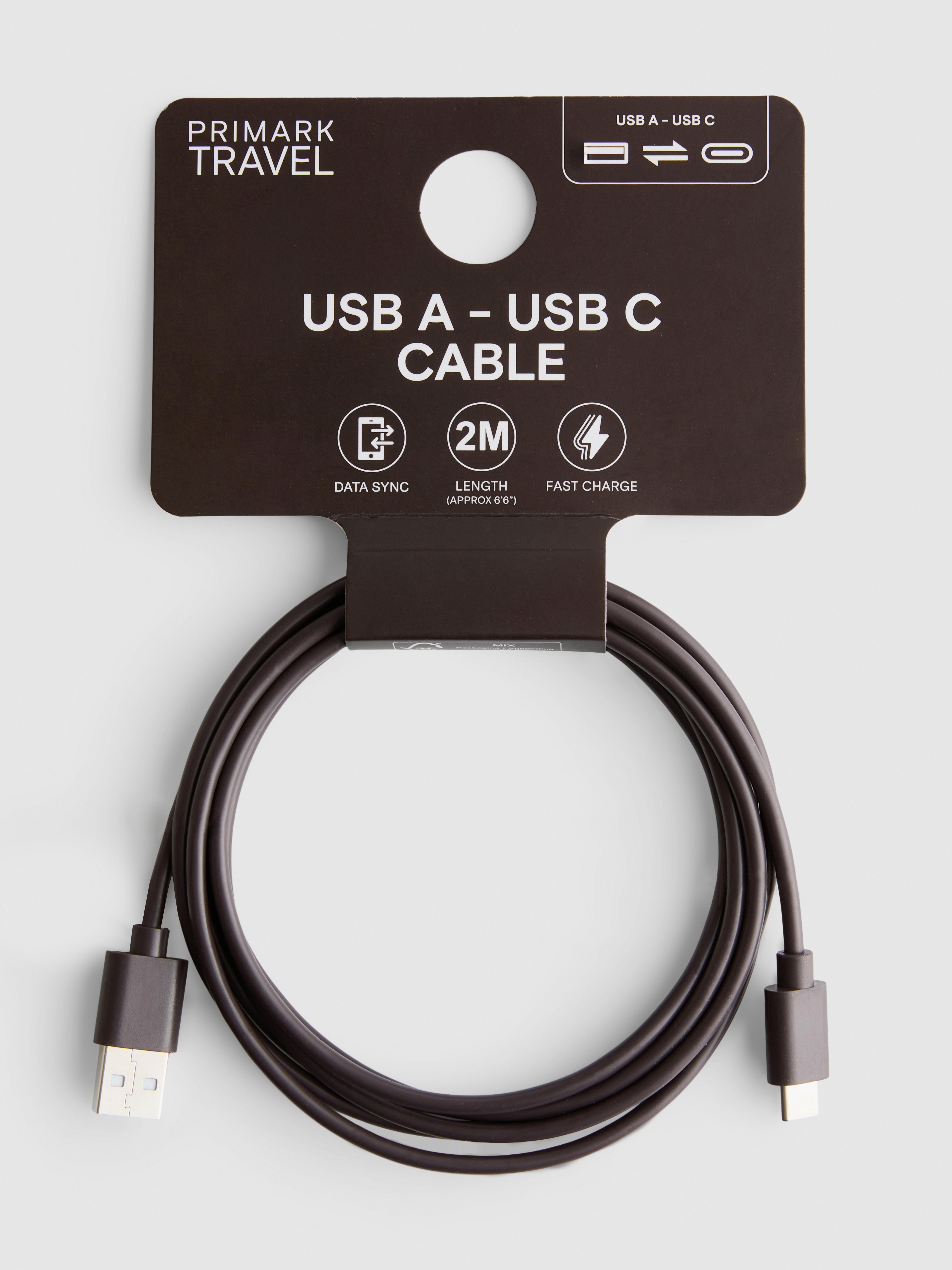 2m USB-A To USB-C Cable