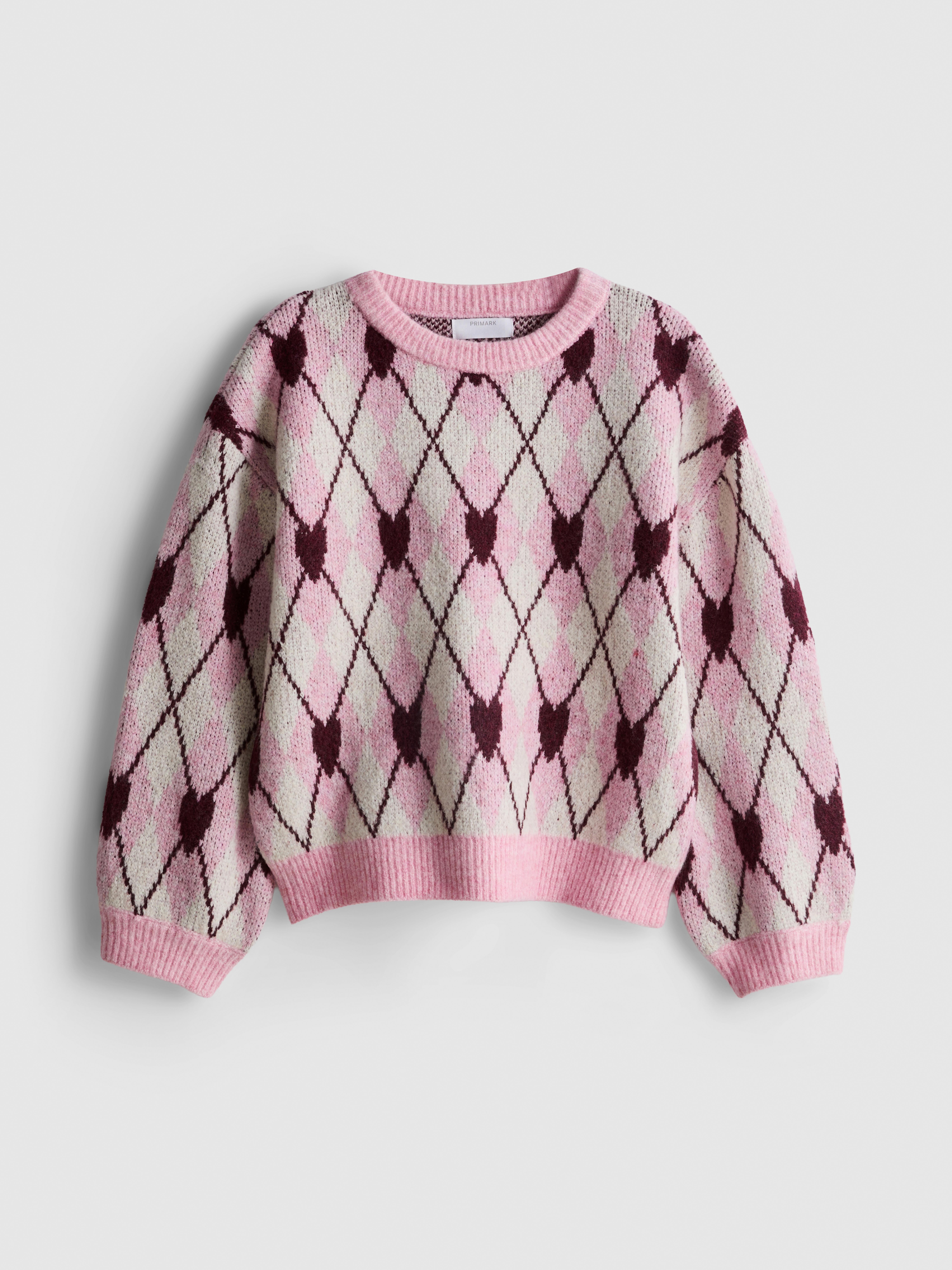 7-15yrs | Argyle Heart Sweater