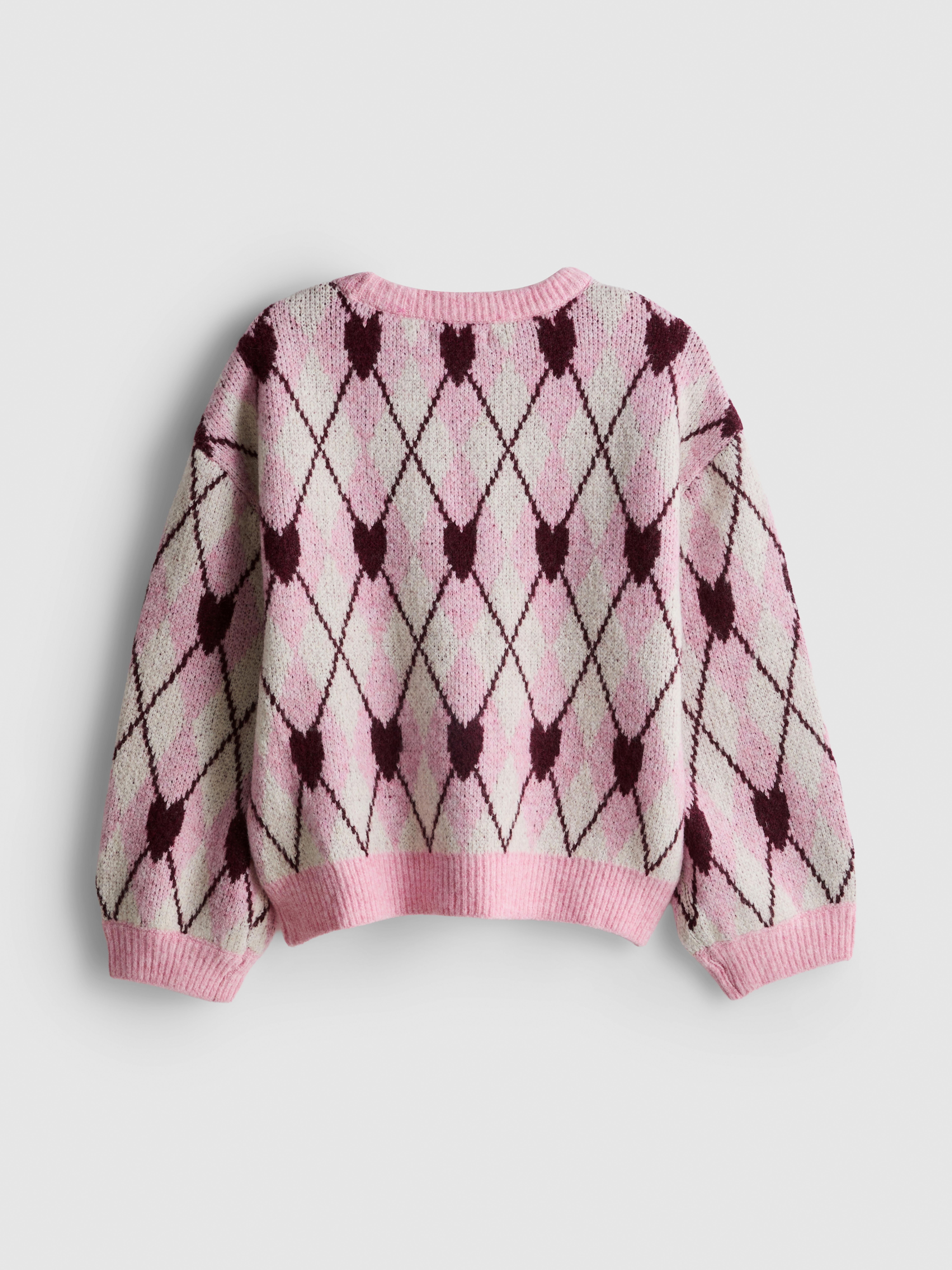 7-15yrs | Argyle Heart Sweater