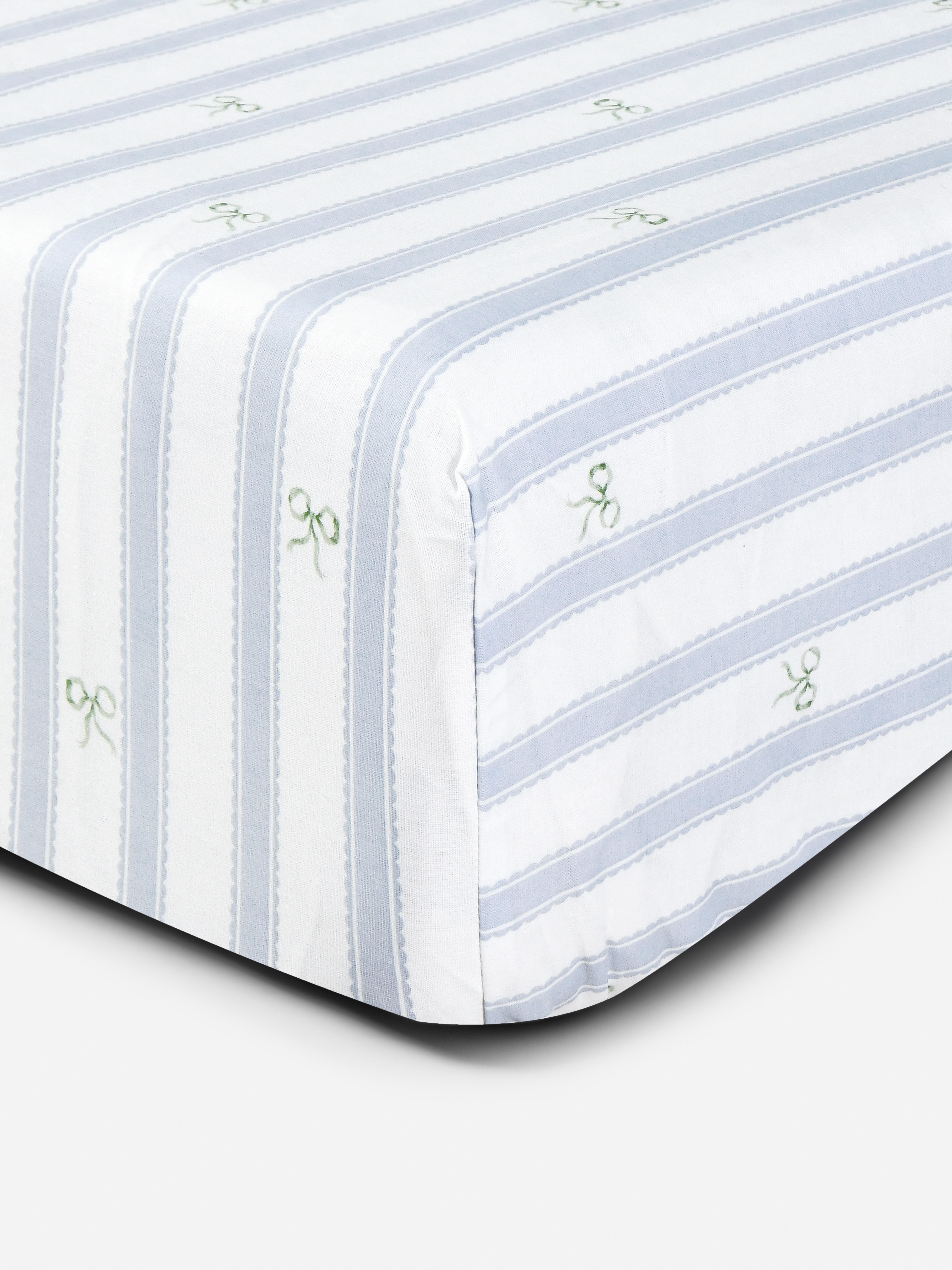Superkingsize hoeslaken met strikjesprint, set van 2