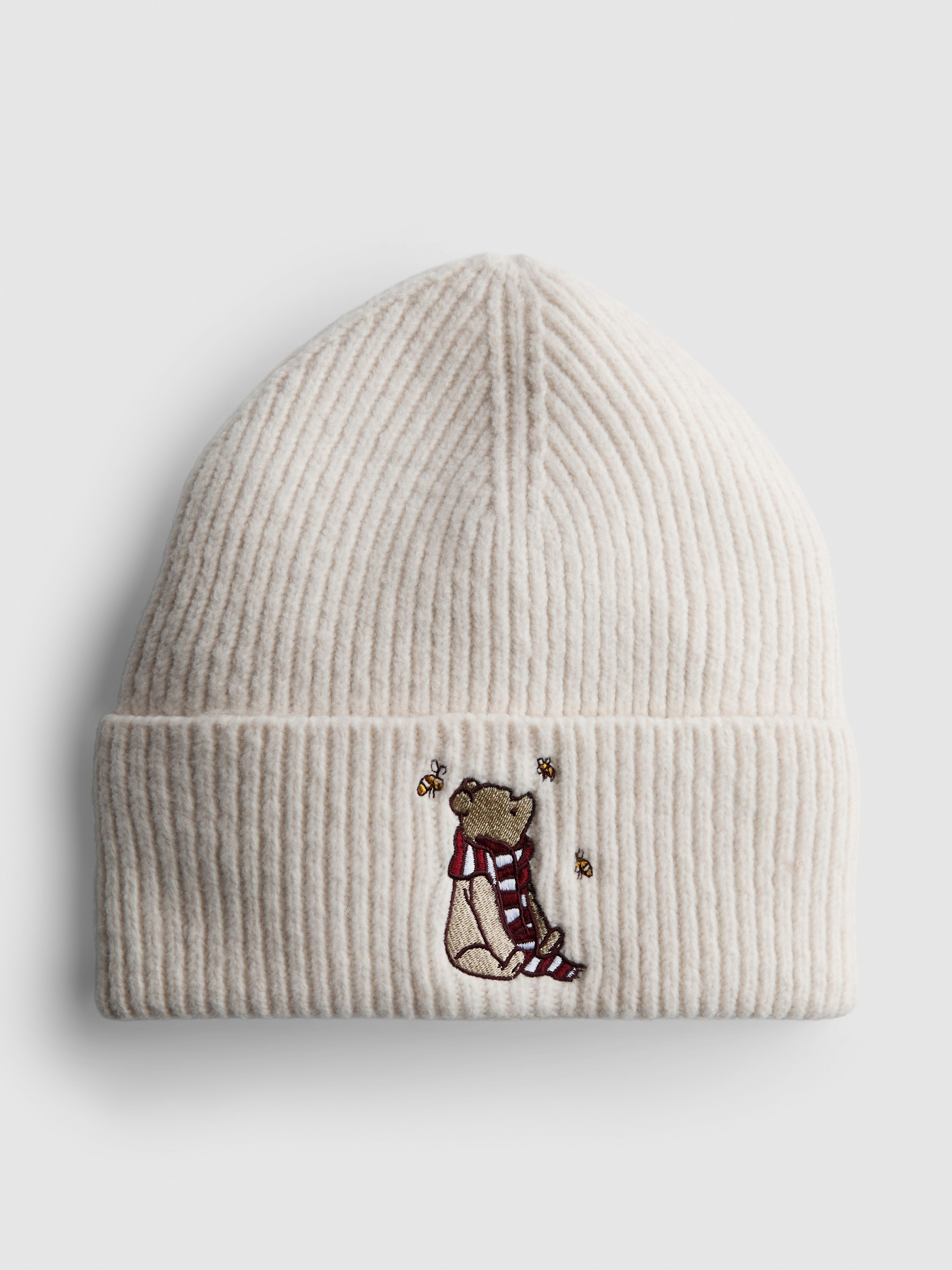 Disney Winnie the Pooh Embroidered Ribbed Beanie