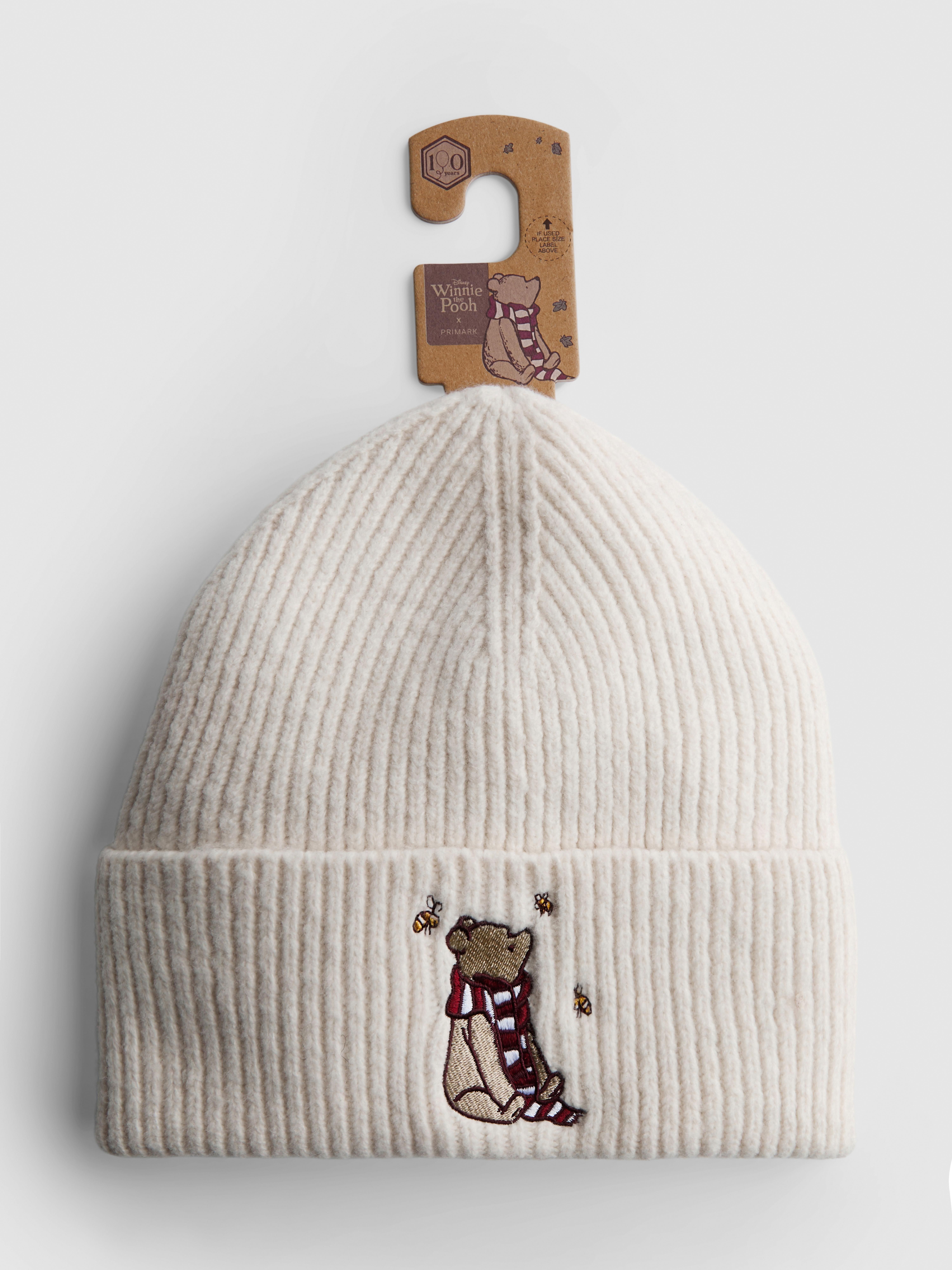 Disney Winnie the Pooh Embroidered Ribbed Beanie