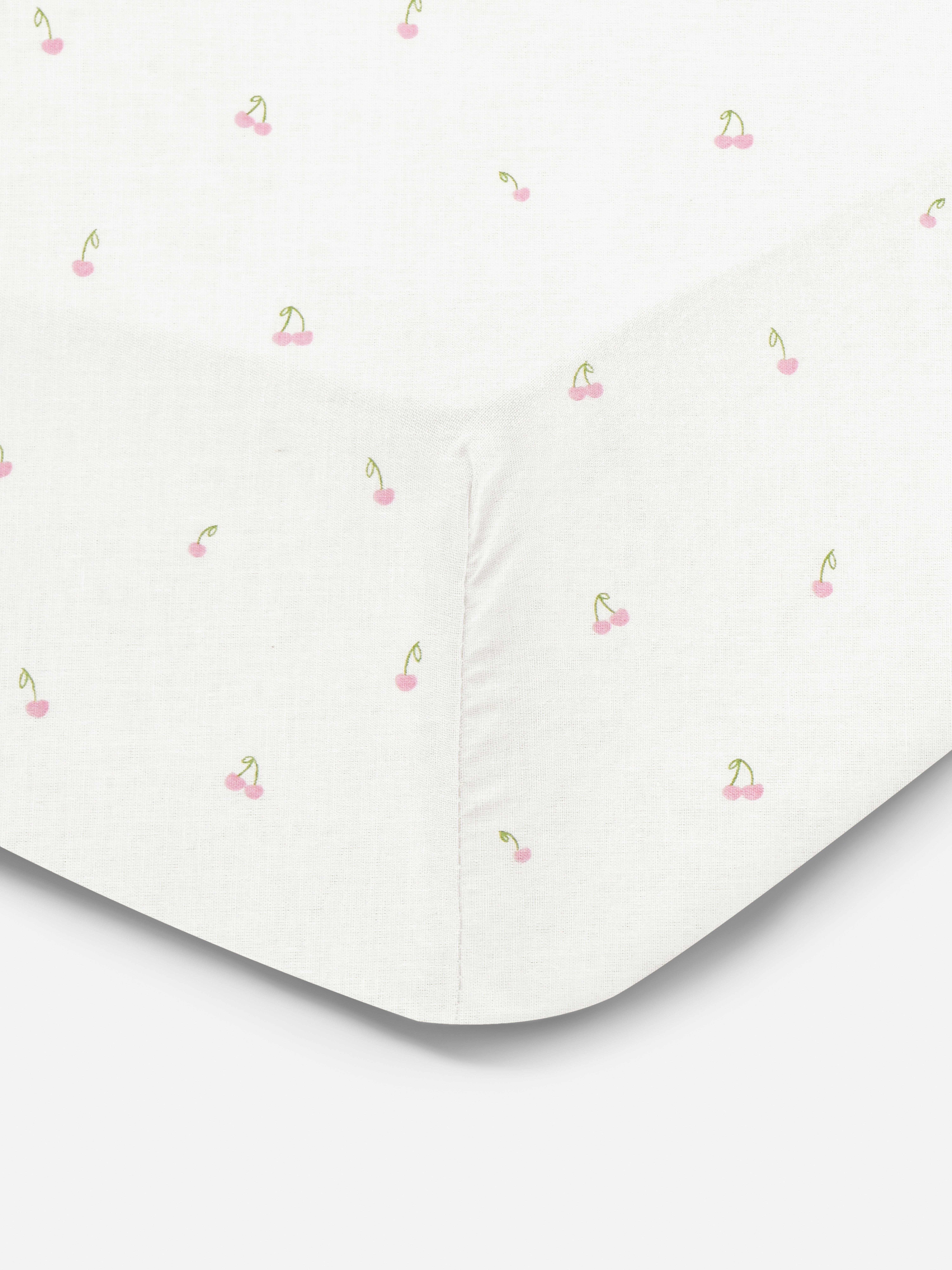 Tweepersoons hoeslaken met kersenprint, set van 2