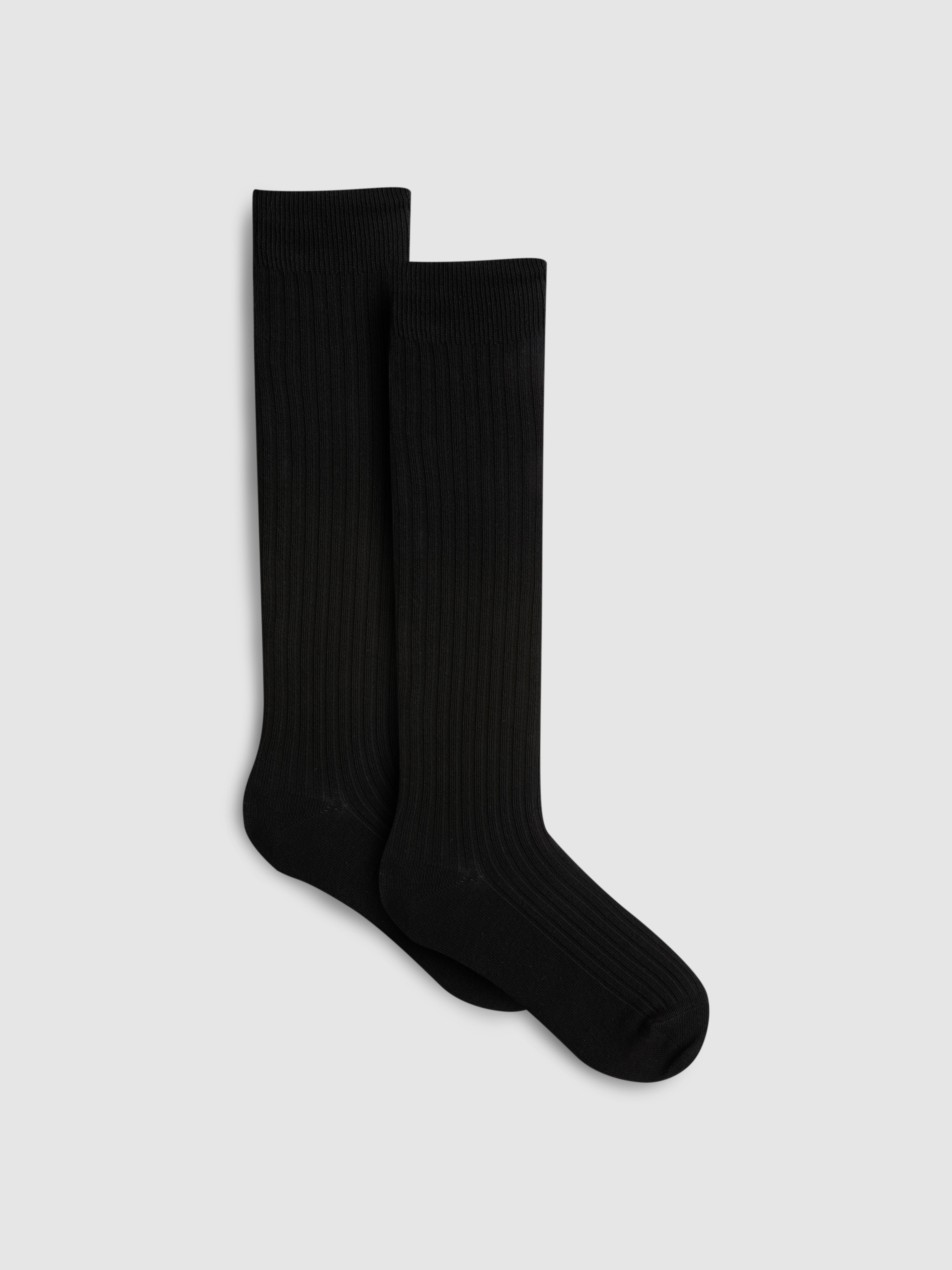 Ribbed Knee-High Socks