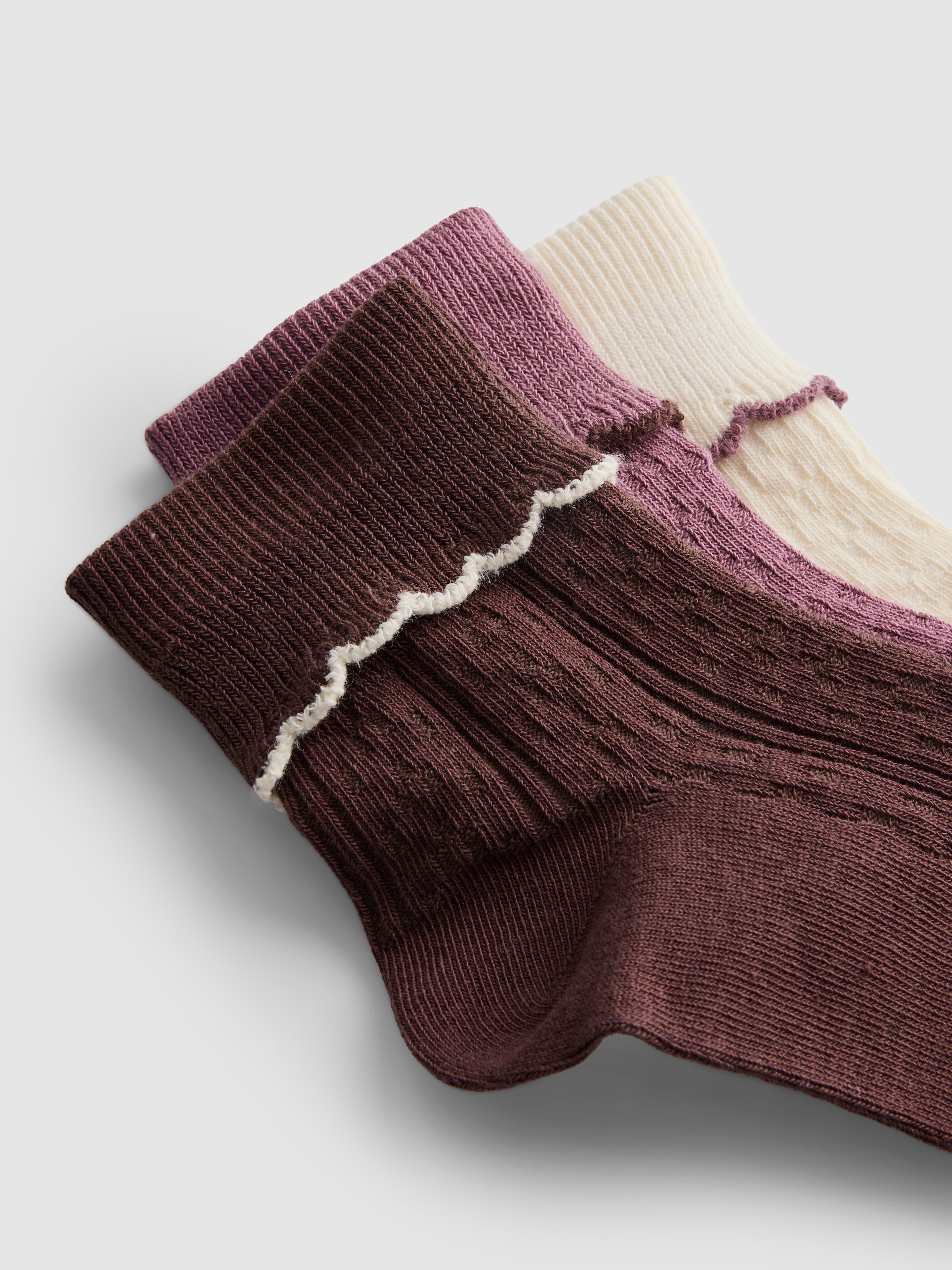 3pk The Edit Cotton-Rich Quarter Socks