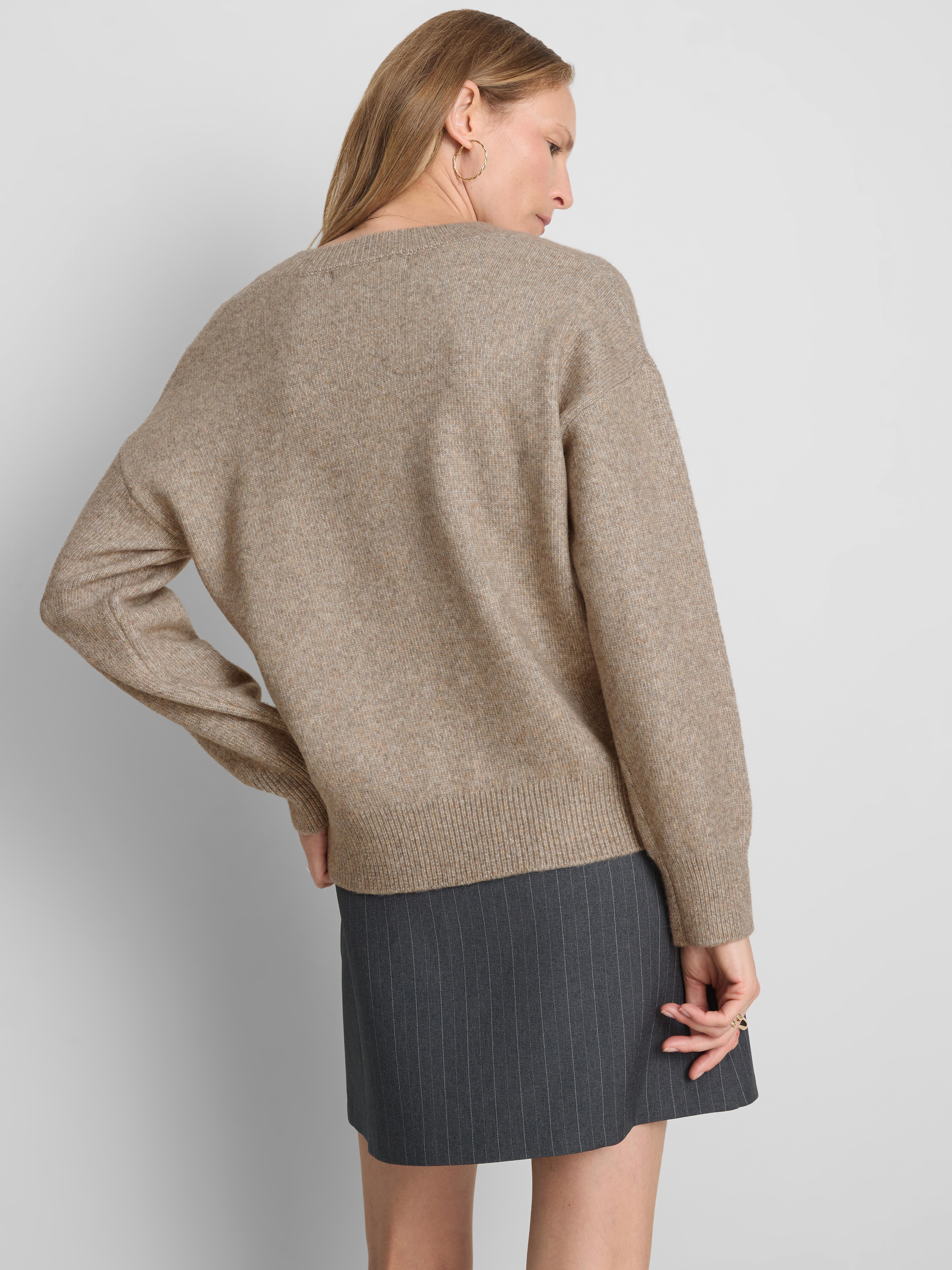 Knitted V-Neck Sweater