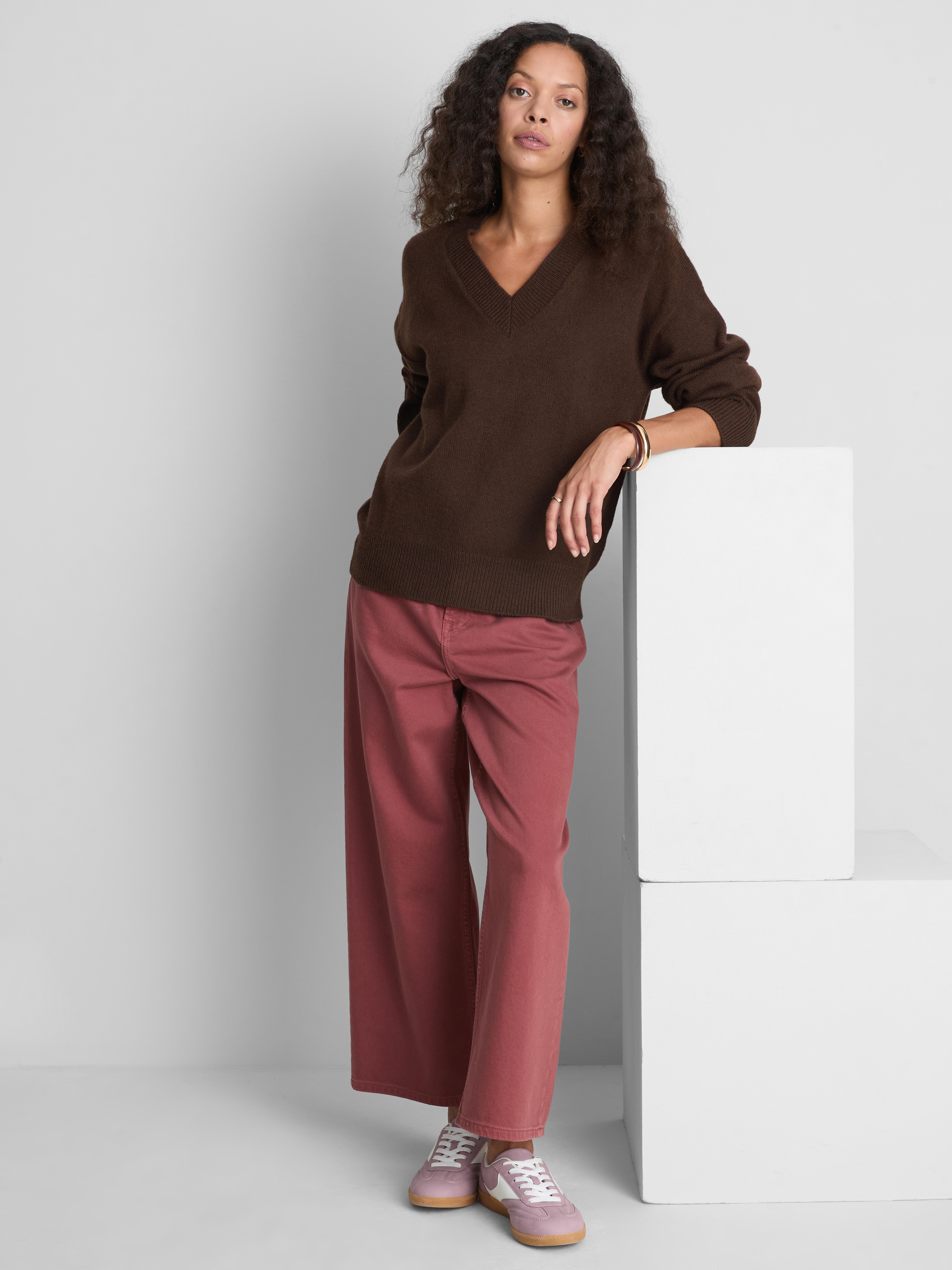Knitted V-Neck Sweater