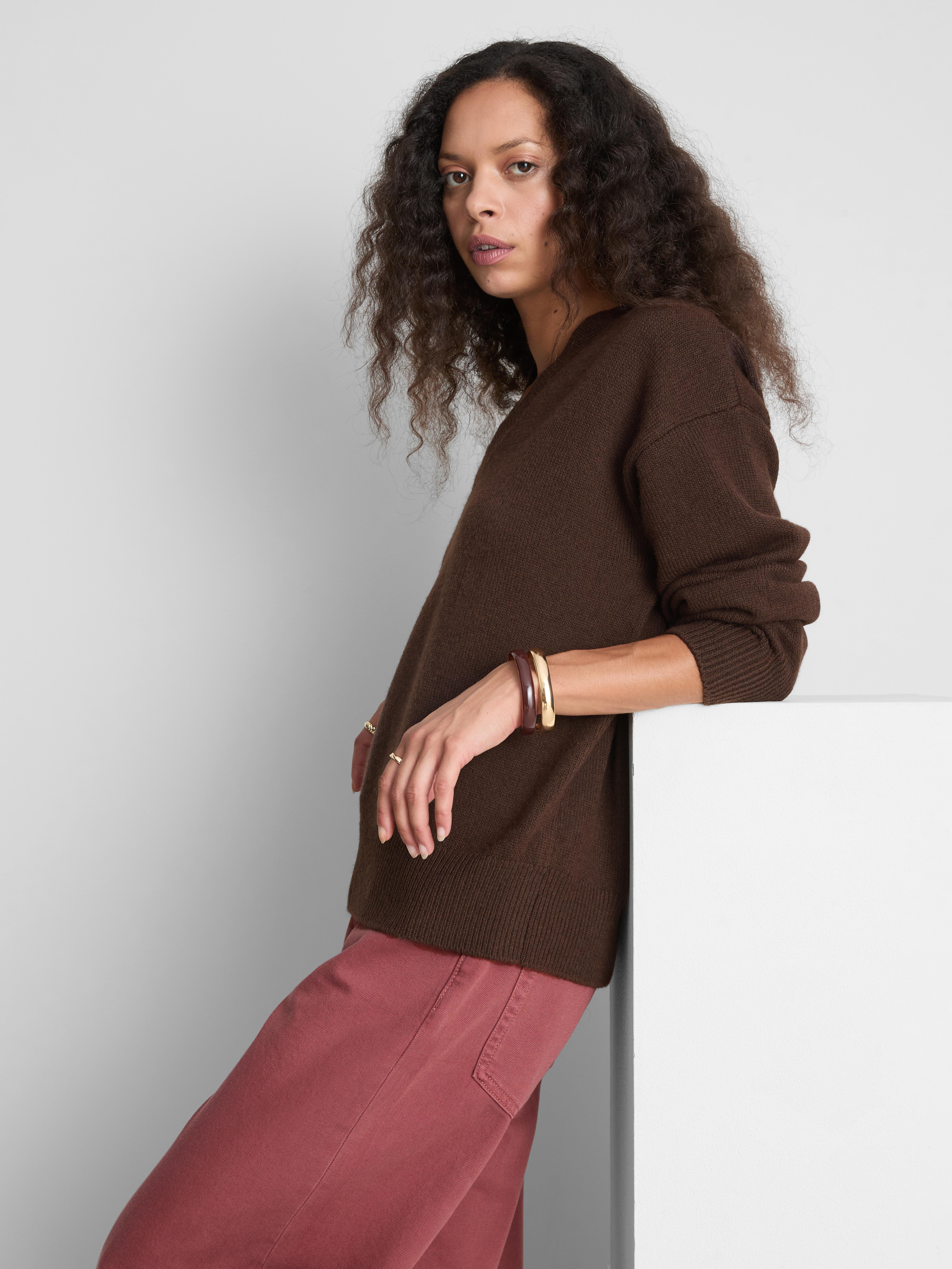 Knitted V-Neck Sweater