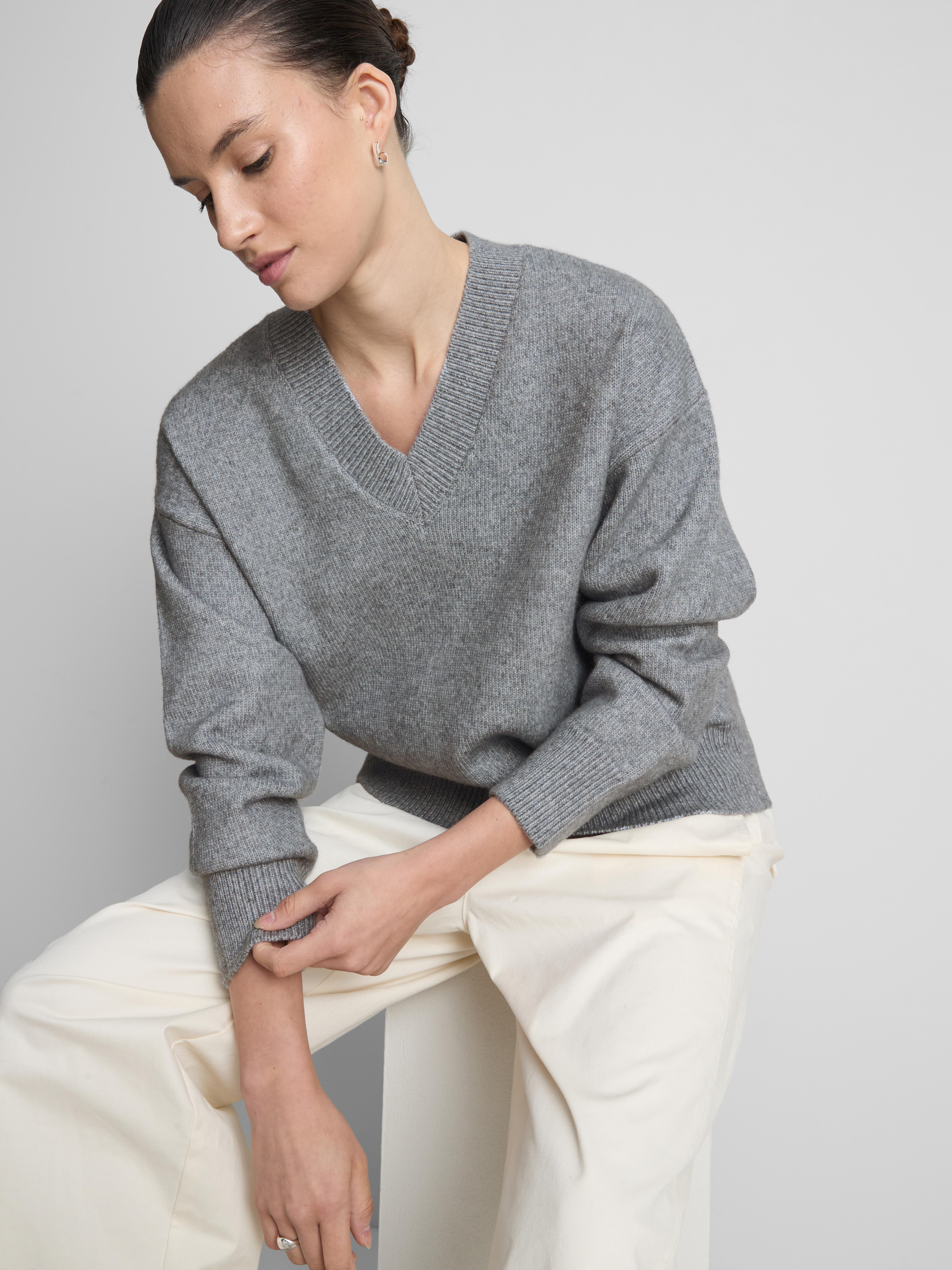 Knitted V-Neck Sweater