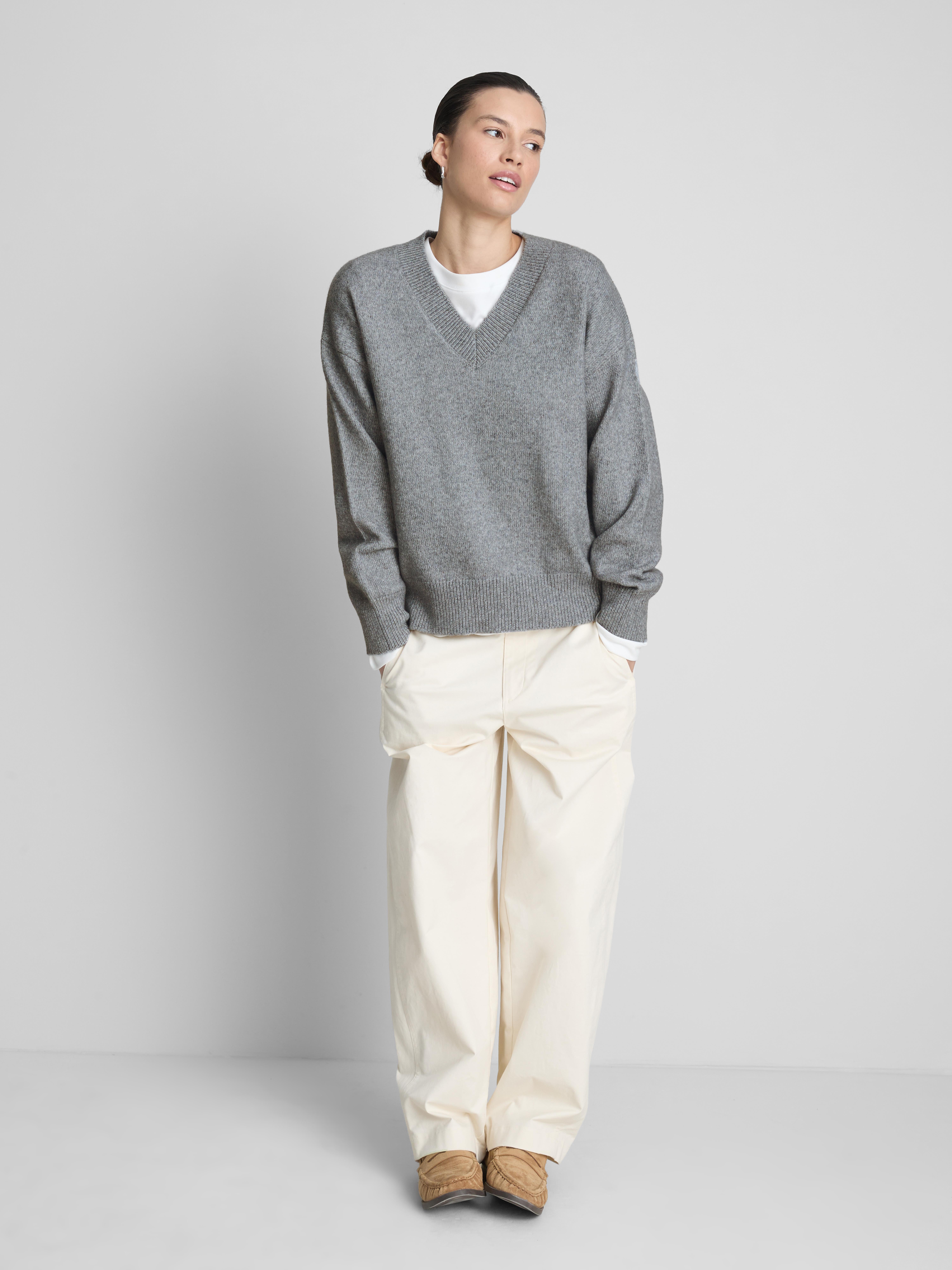 Knitted V-Neck Sweater