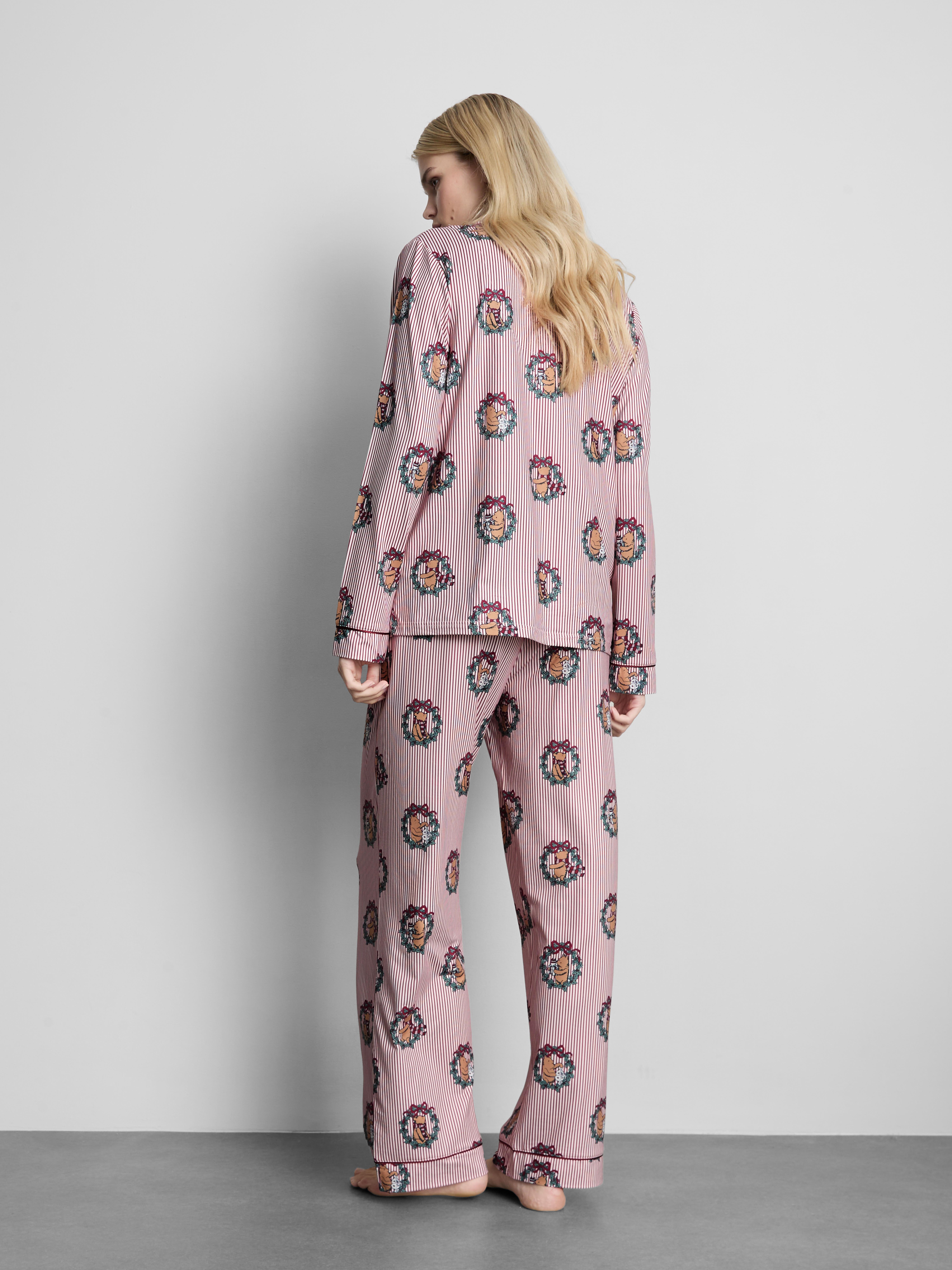 Disney's Winnie the Pooh Striped Printed Boyfriend Pajamas