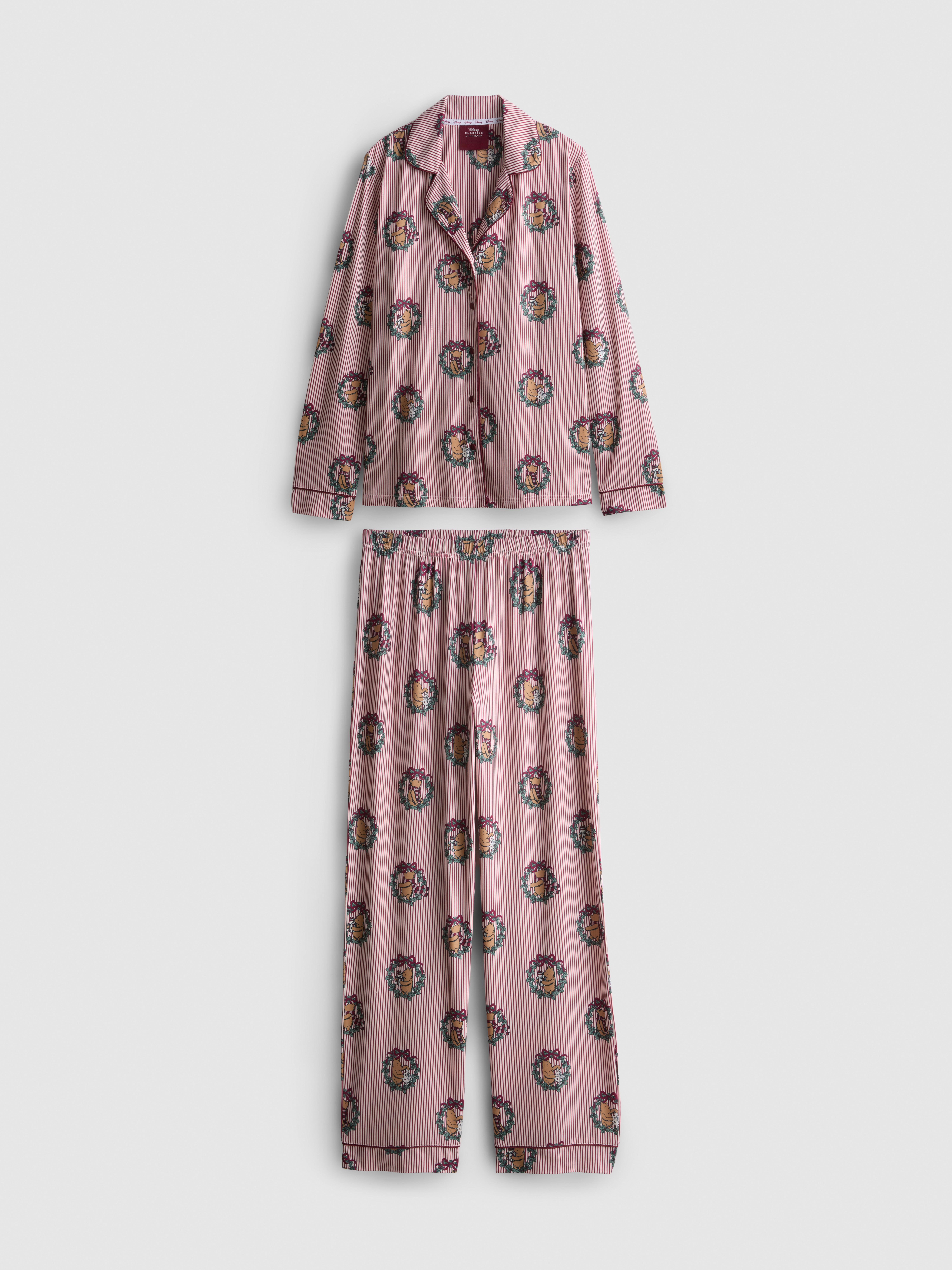Disney's Winnie the Pooh Striped Printed Boyfriend Pajamas