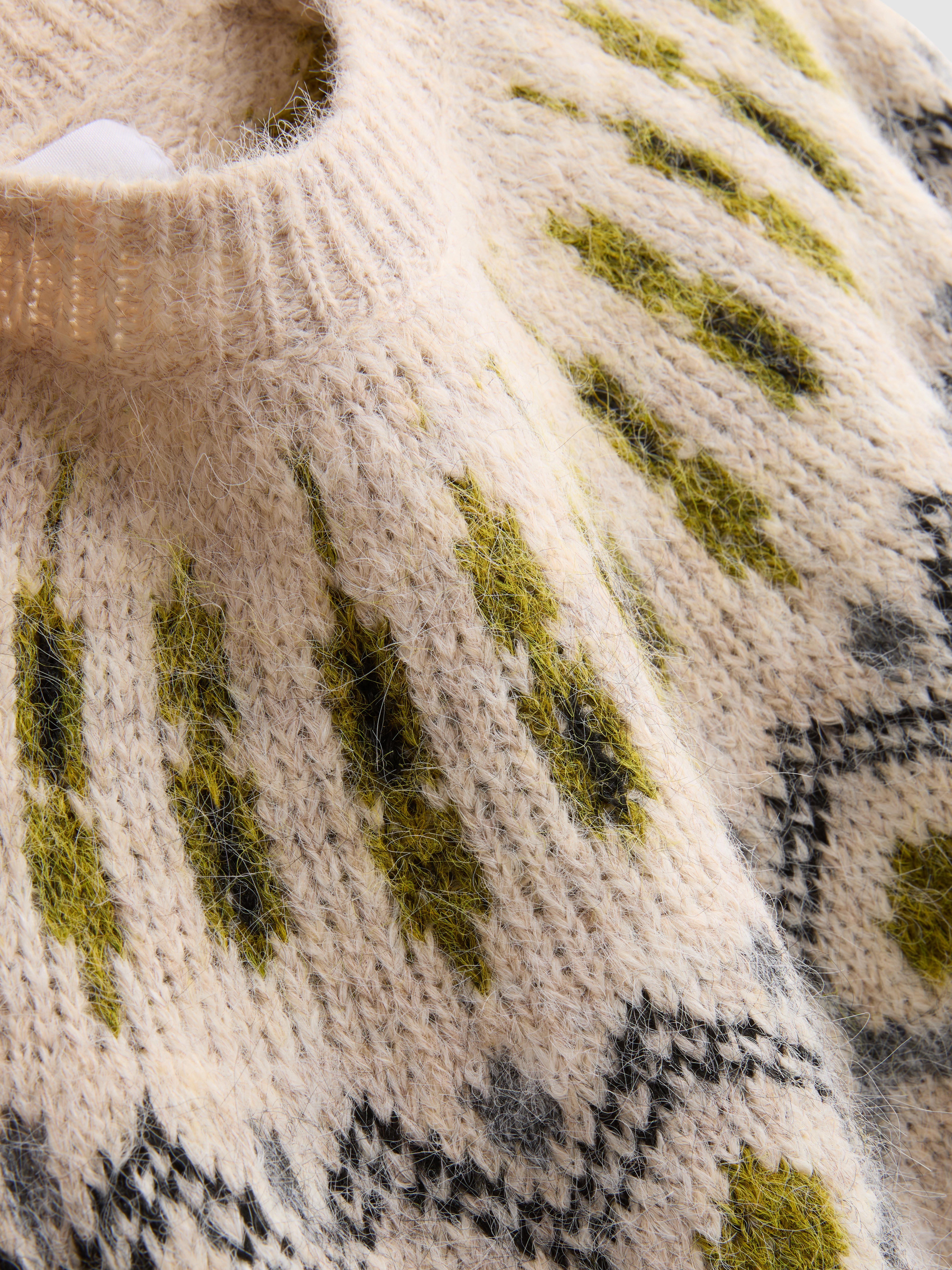 Relaxed Knitted Fair Isle Sweater