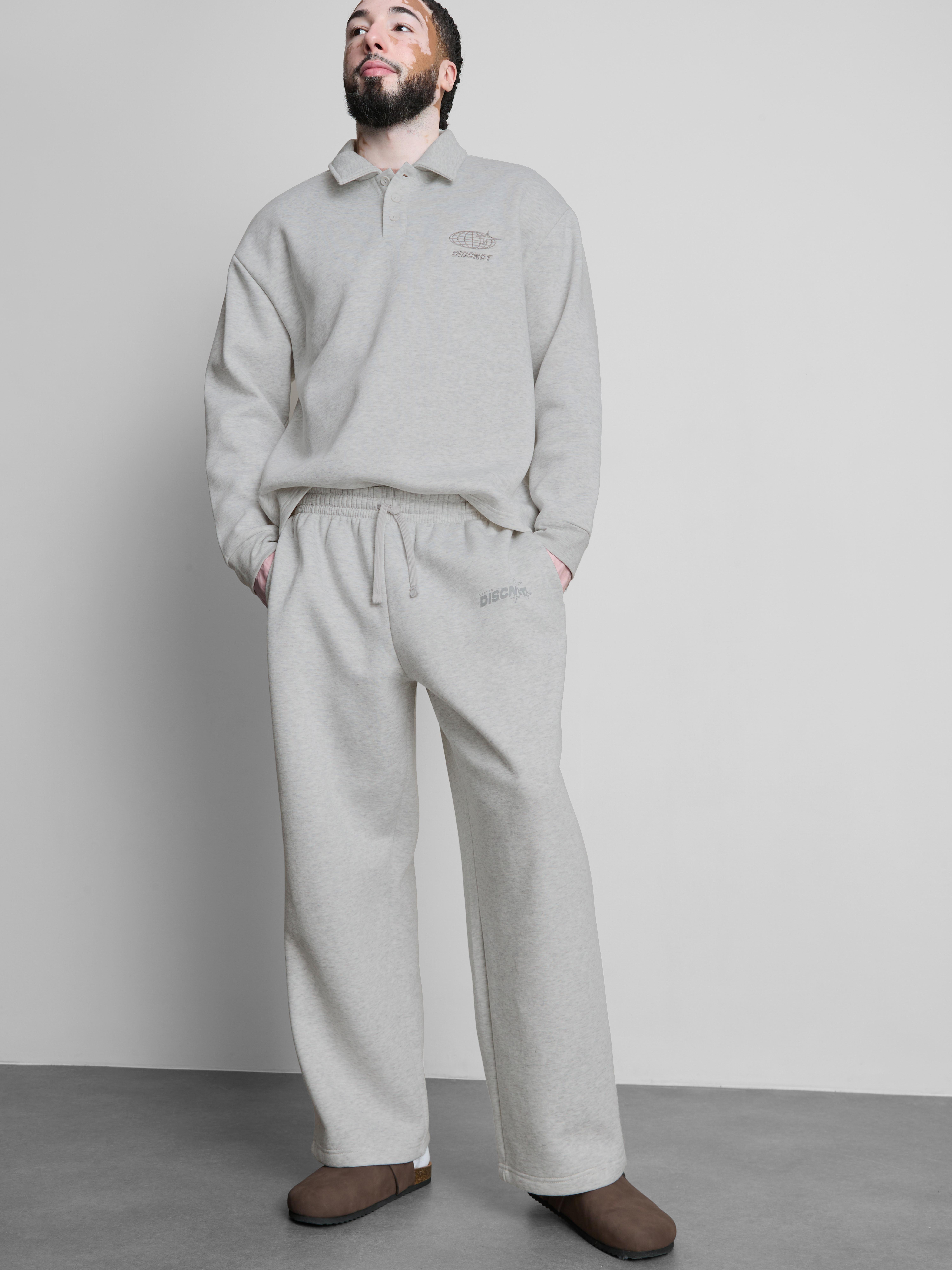 Slogan Wide Leg Pajama Joggers