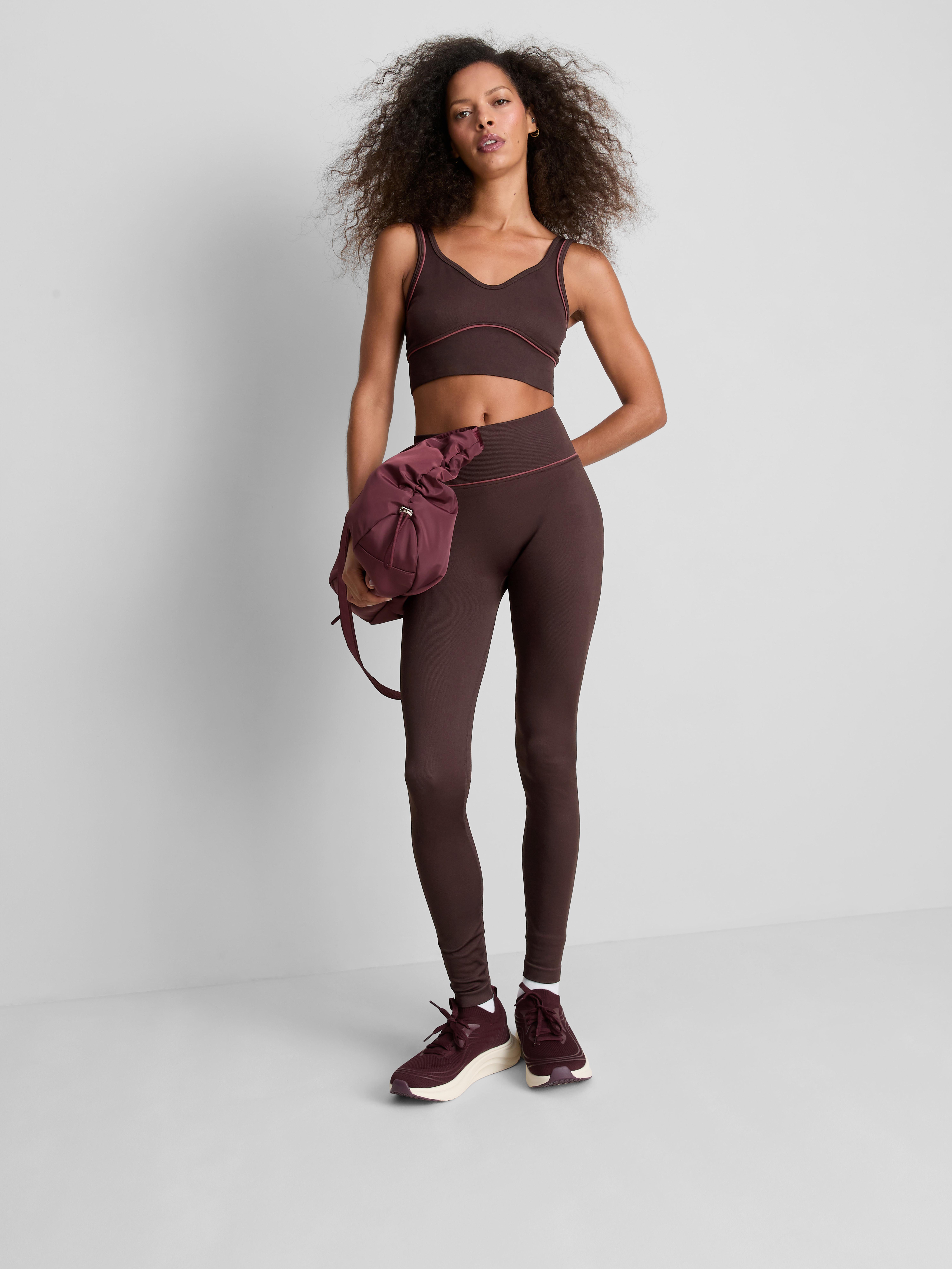 Seamless Pipe-Detail Active Crop Top