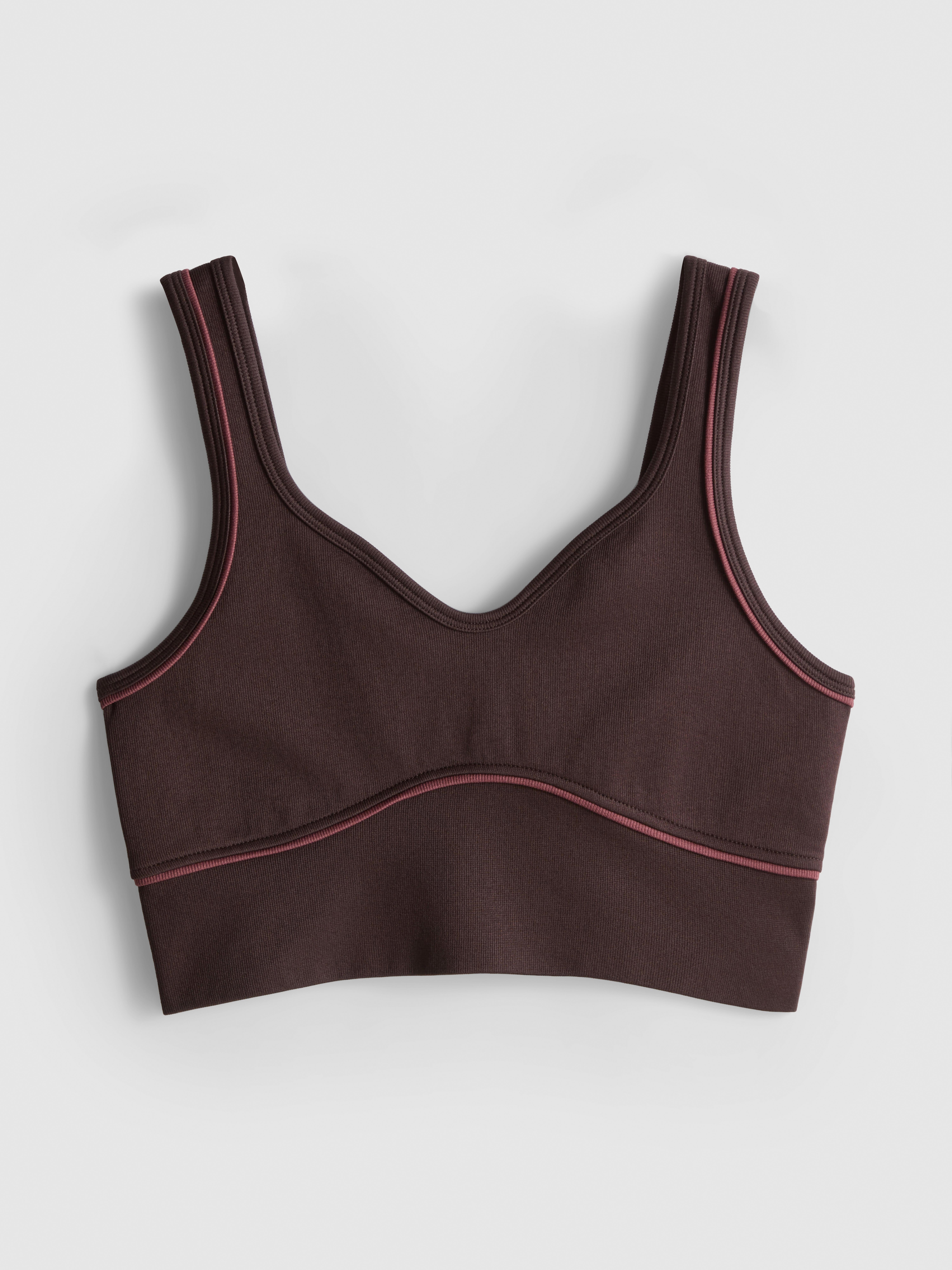Seamless Pipe-Detail Active Crop Top