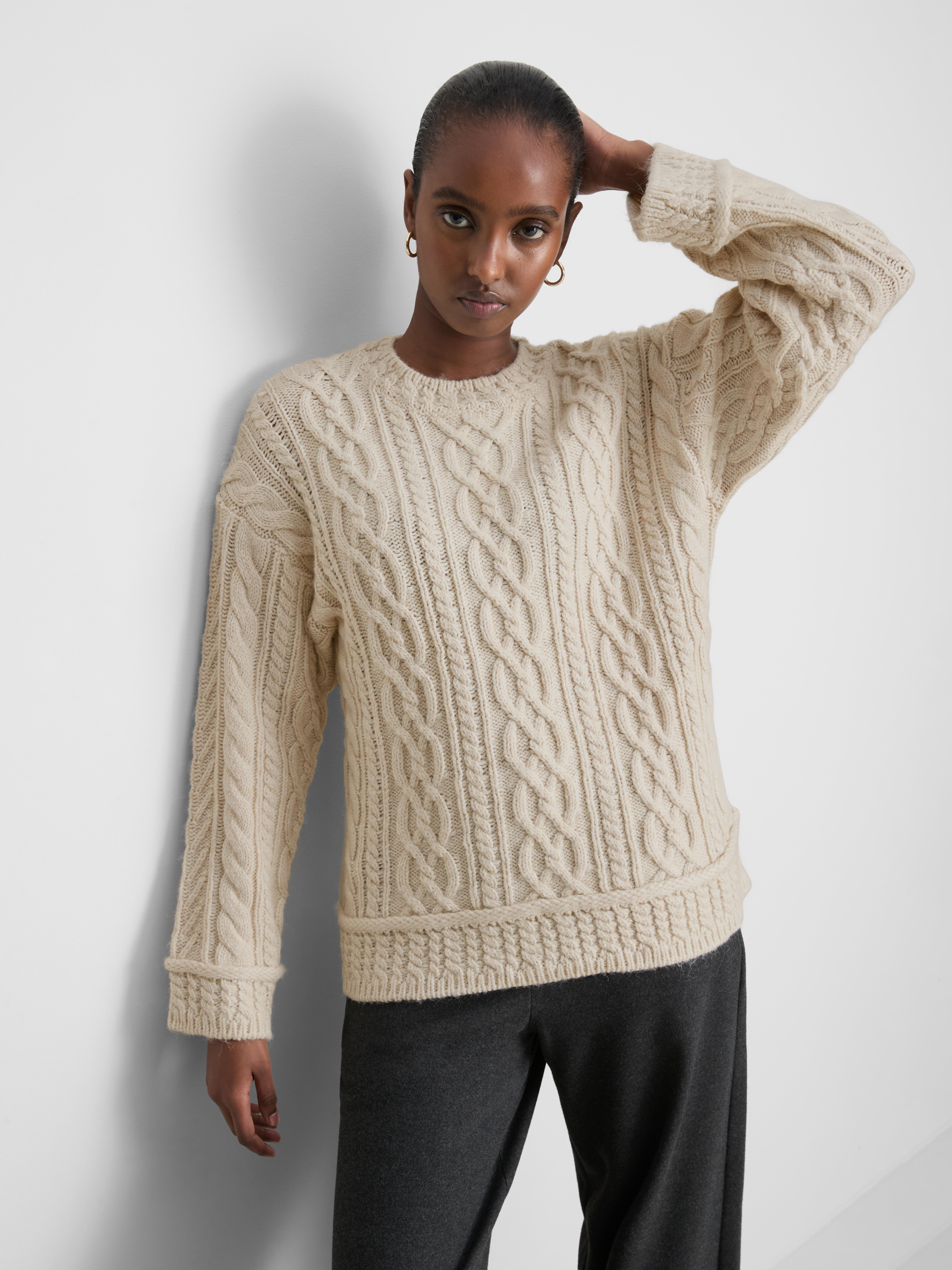 Women's Ivory Cable Knit Sweater | Primark