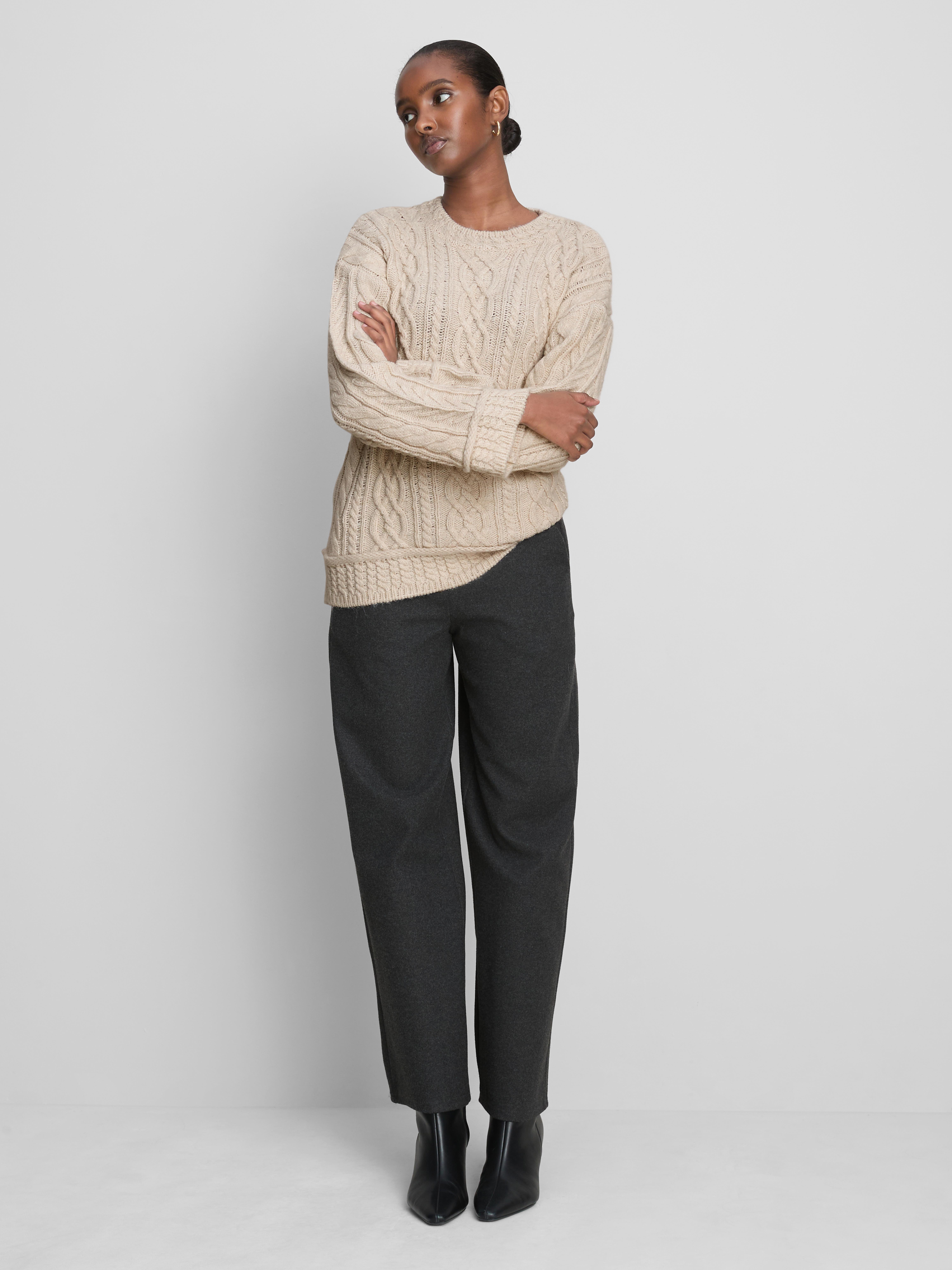 Women's Ivory Cable Knit Sweater | Primark