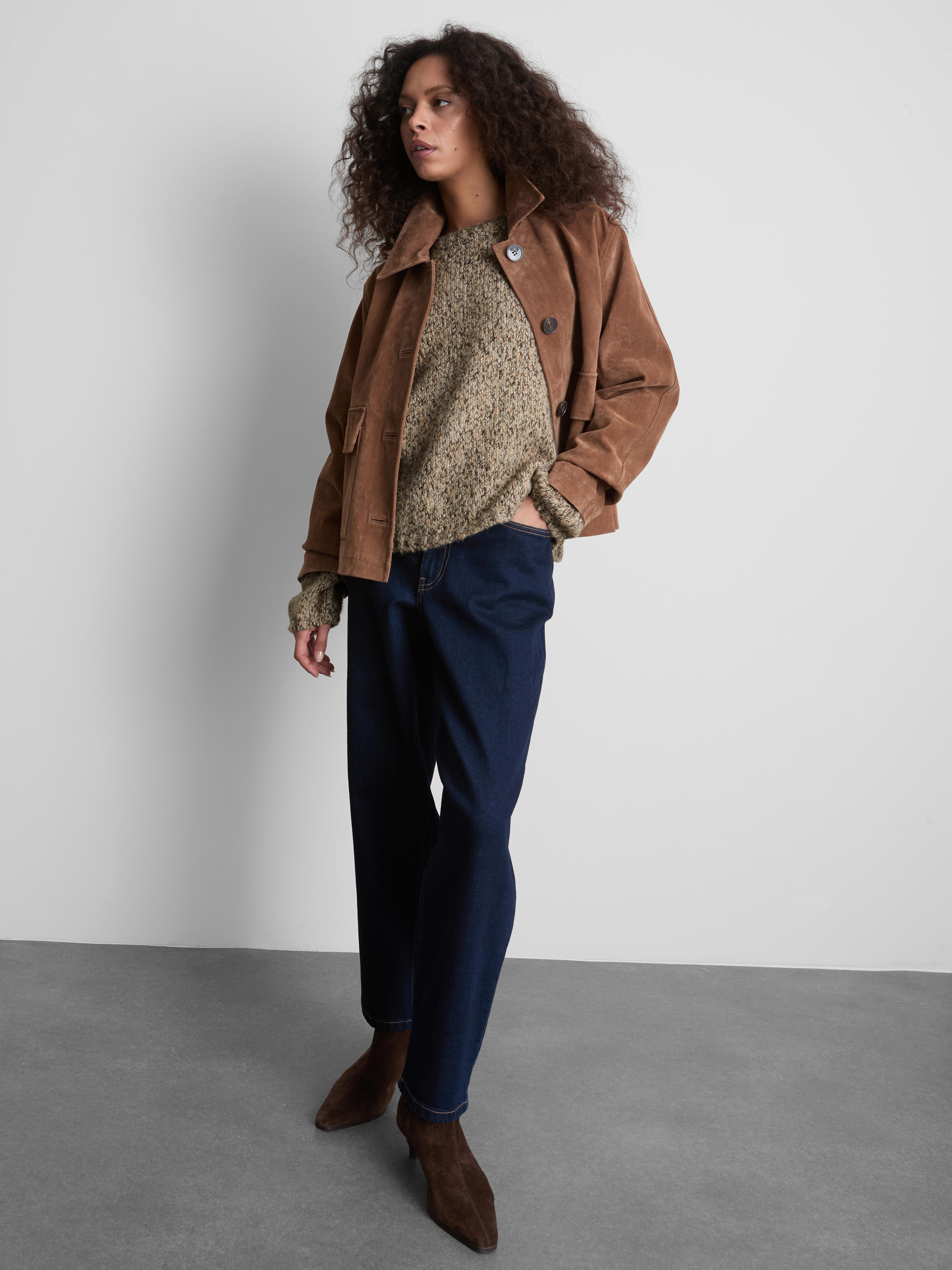Knitted Balloon Sleeve Sweater