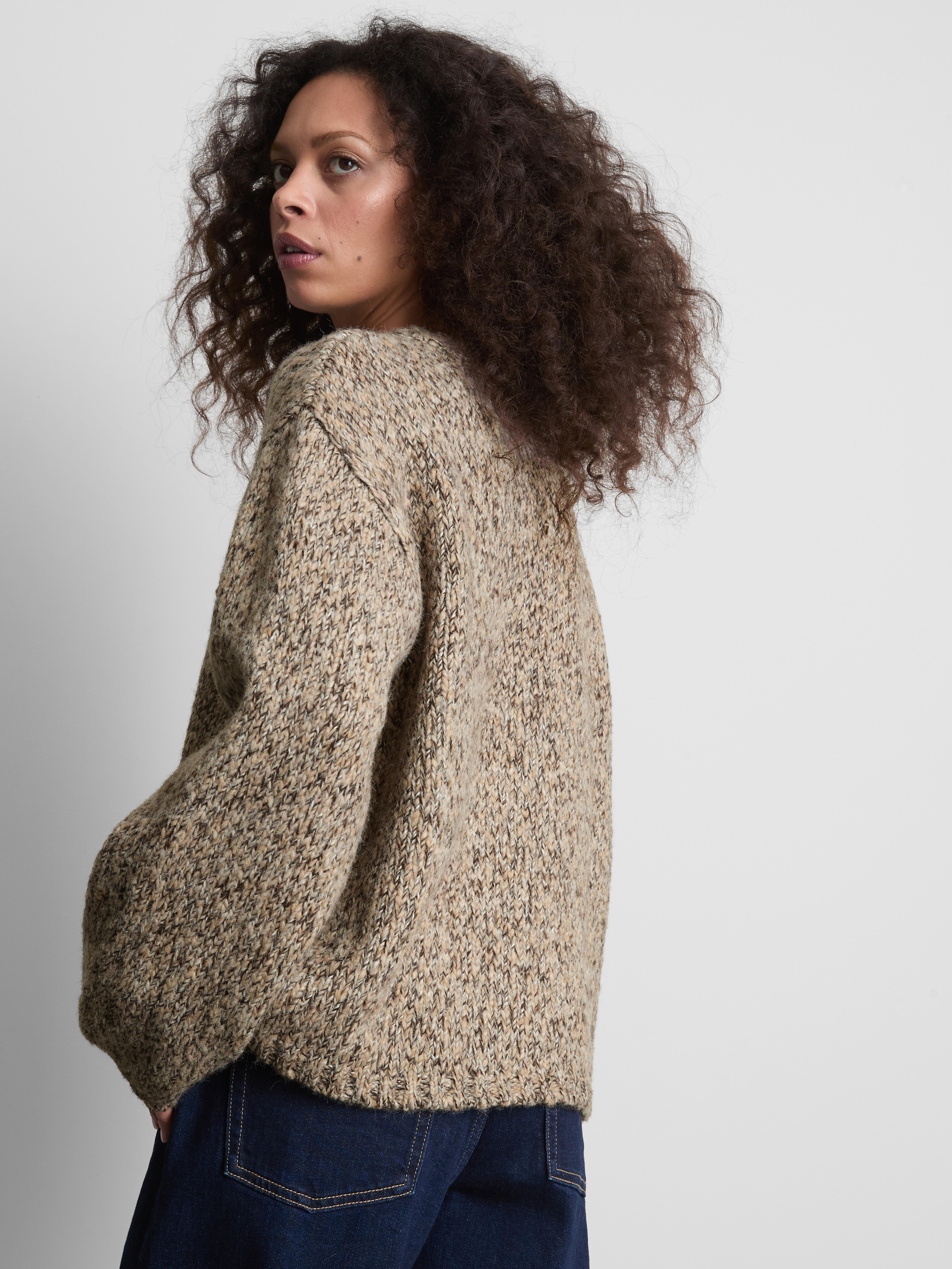 Knitted Balloon Sleeve Sweater
