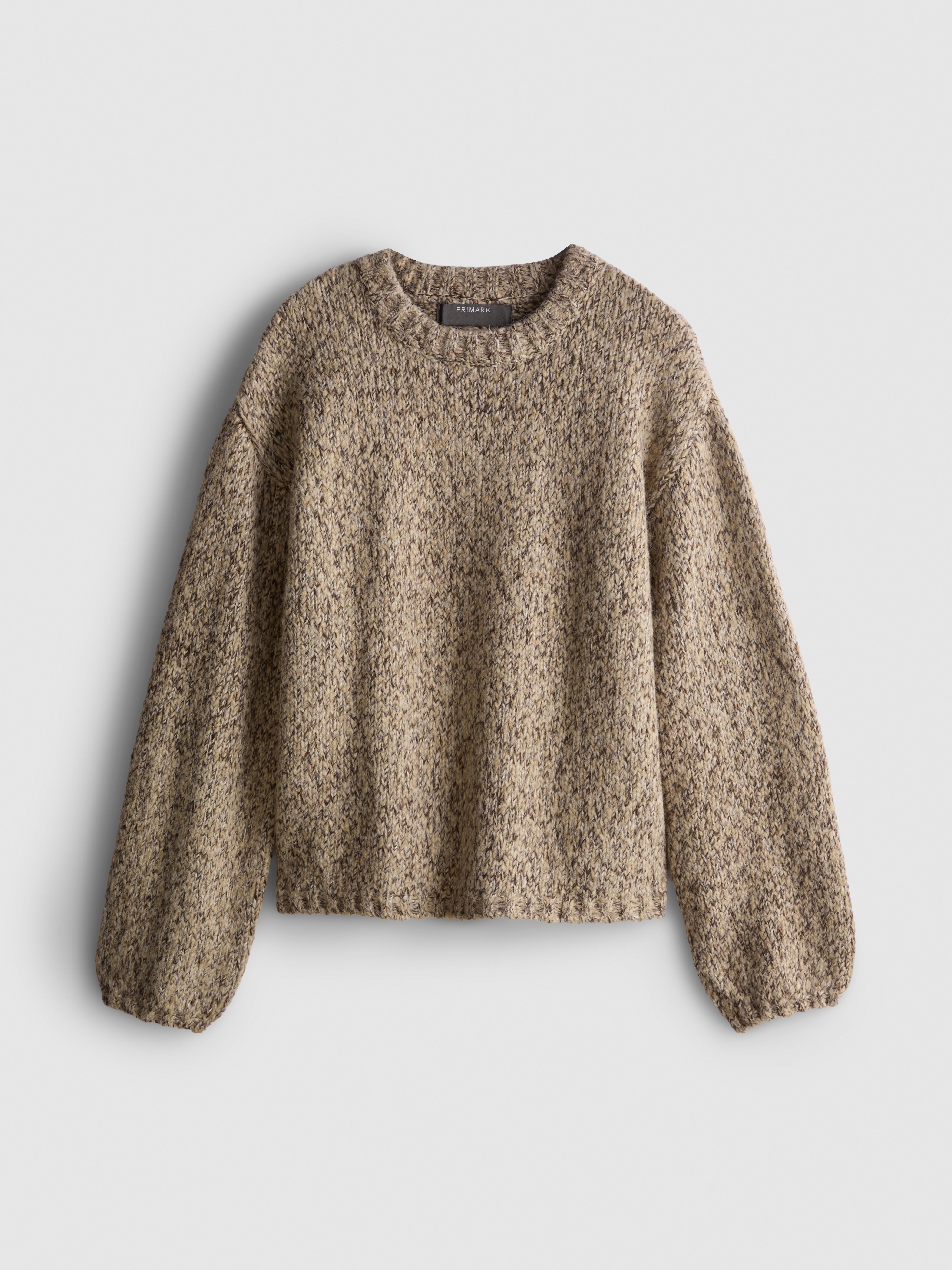 Knitted Balloon Sleeve Sweater