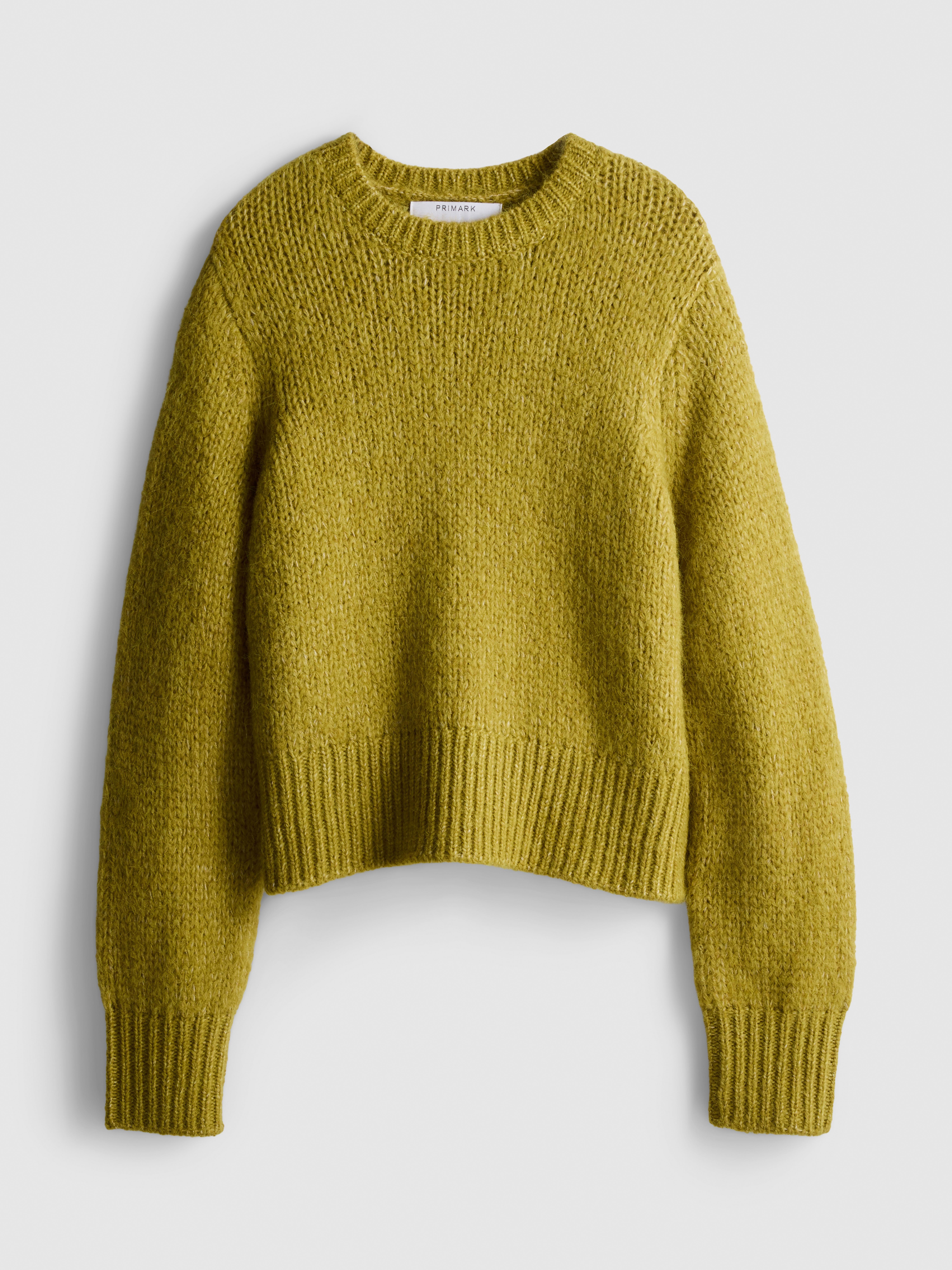 Open Stitch Knitted Crew Neck Sweater