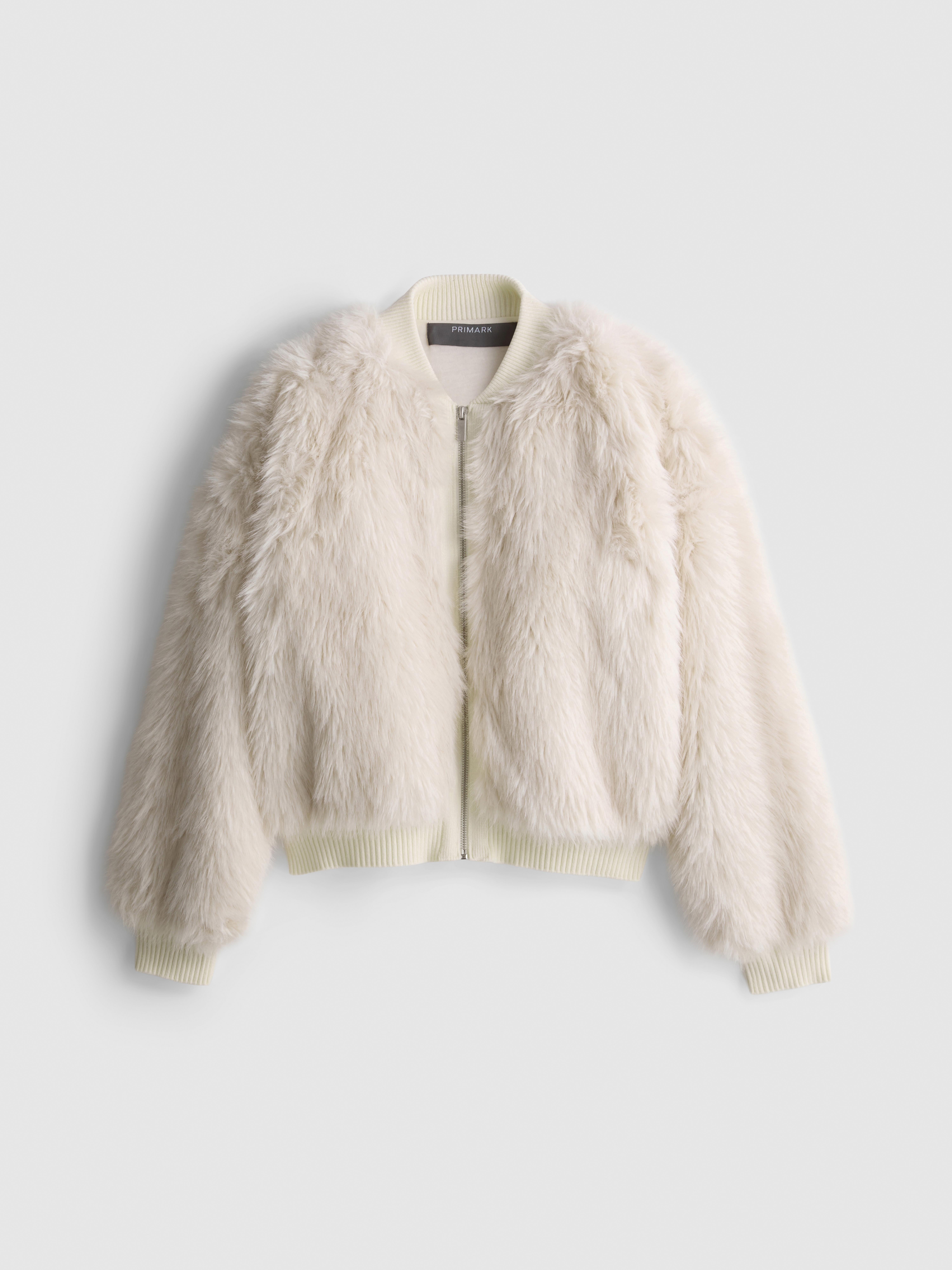 Faux Fur Bomber Cardigan