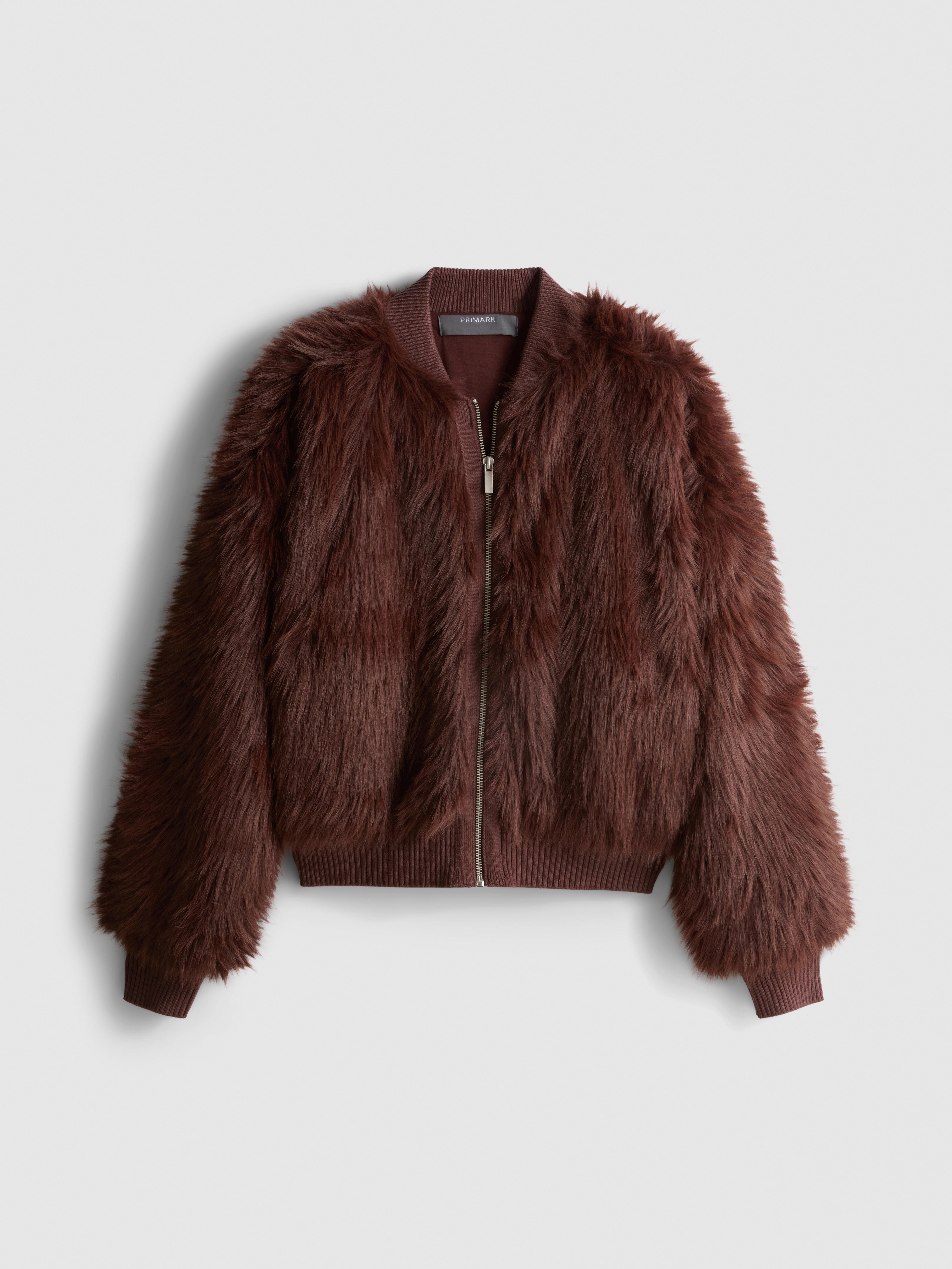 Faux Fur Bomber Cardigan