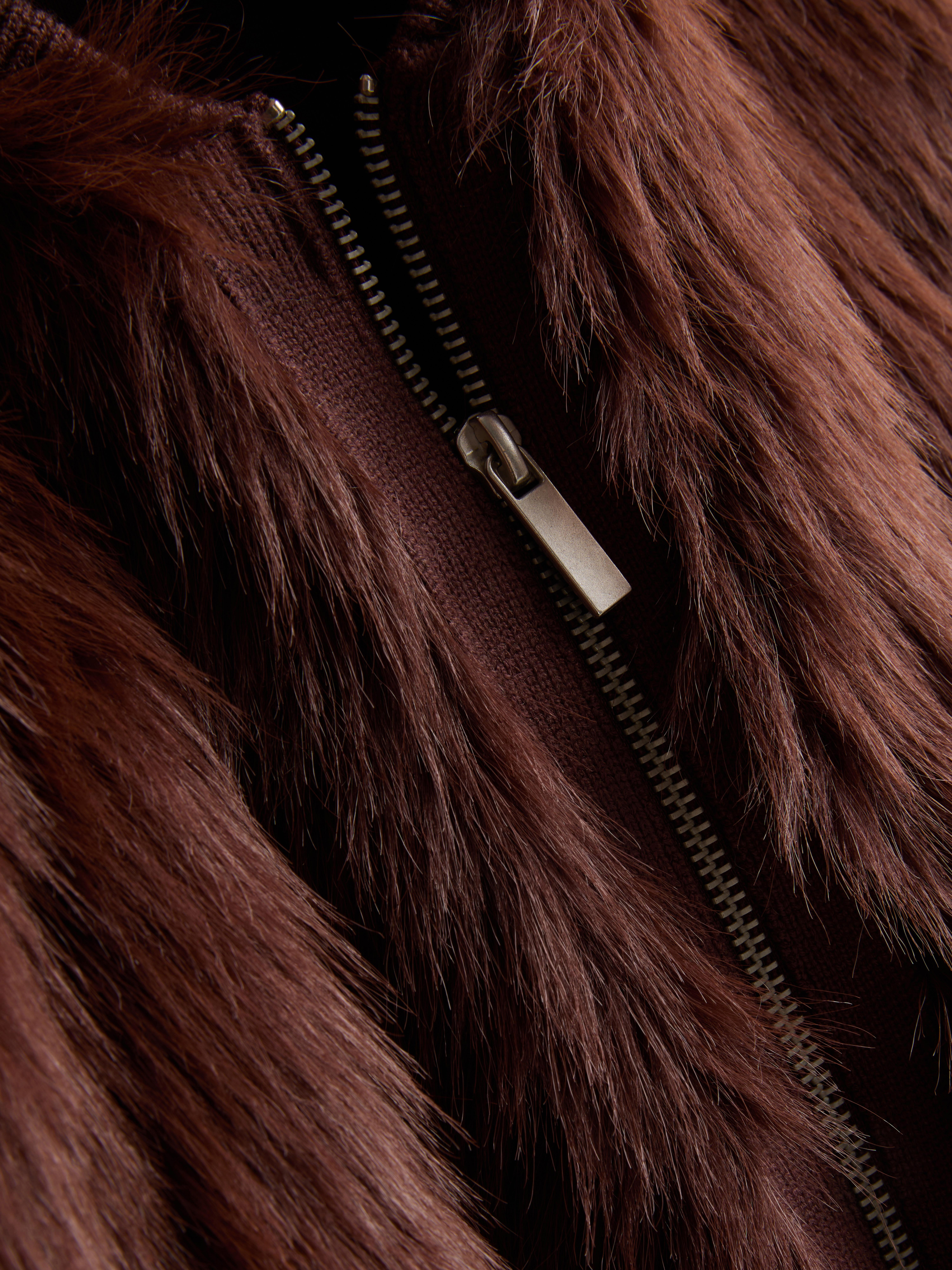 Faux Fur Bomber Cardigan