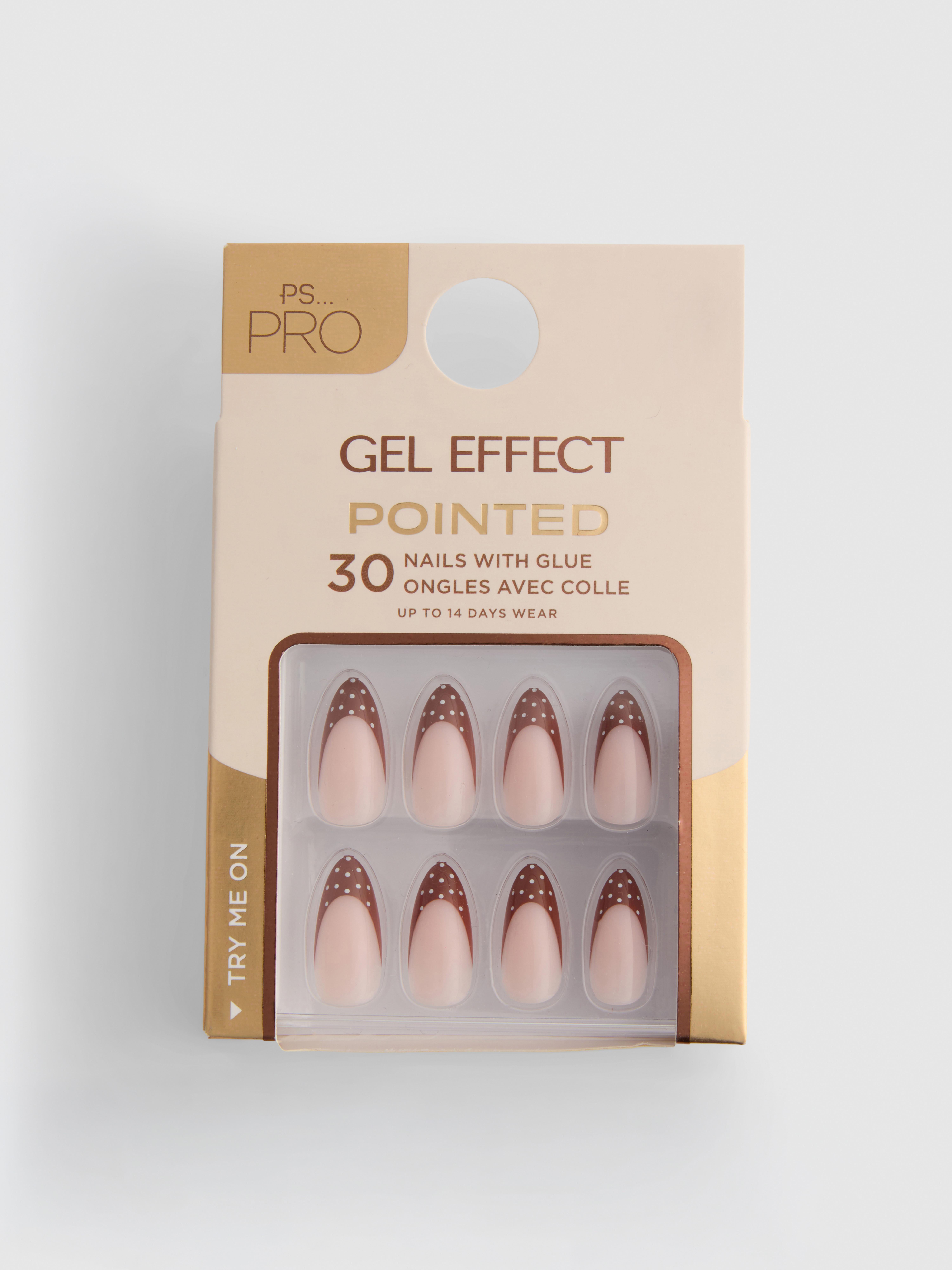 Unghie finte effetto gel a pois punte french PS... Pro