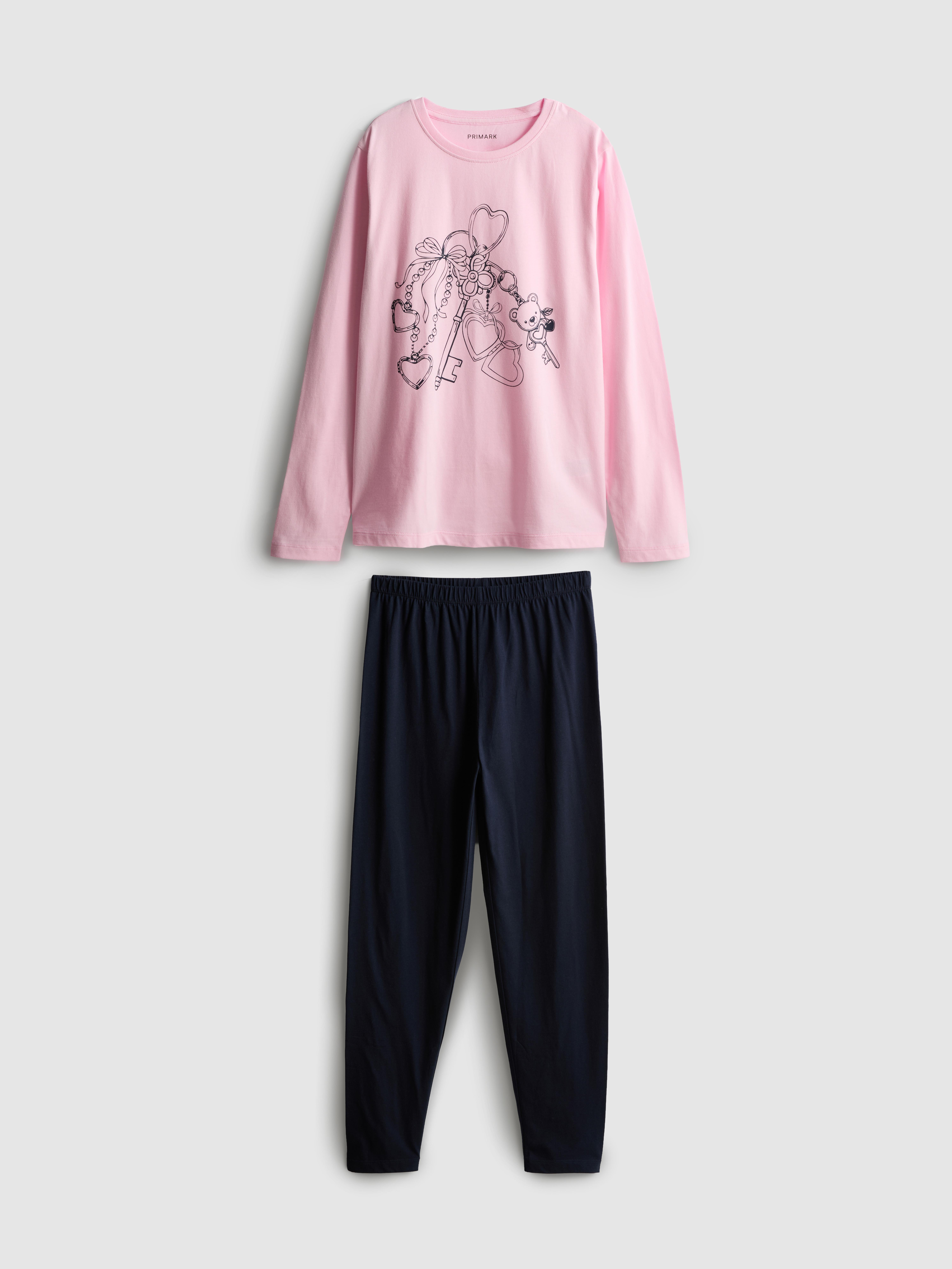 7-15yrs | Heart Keychain Graphic Pyjamas