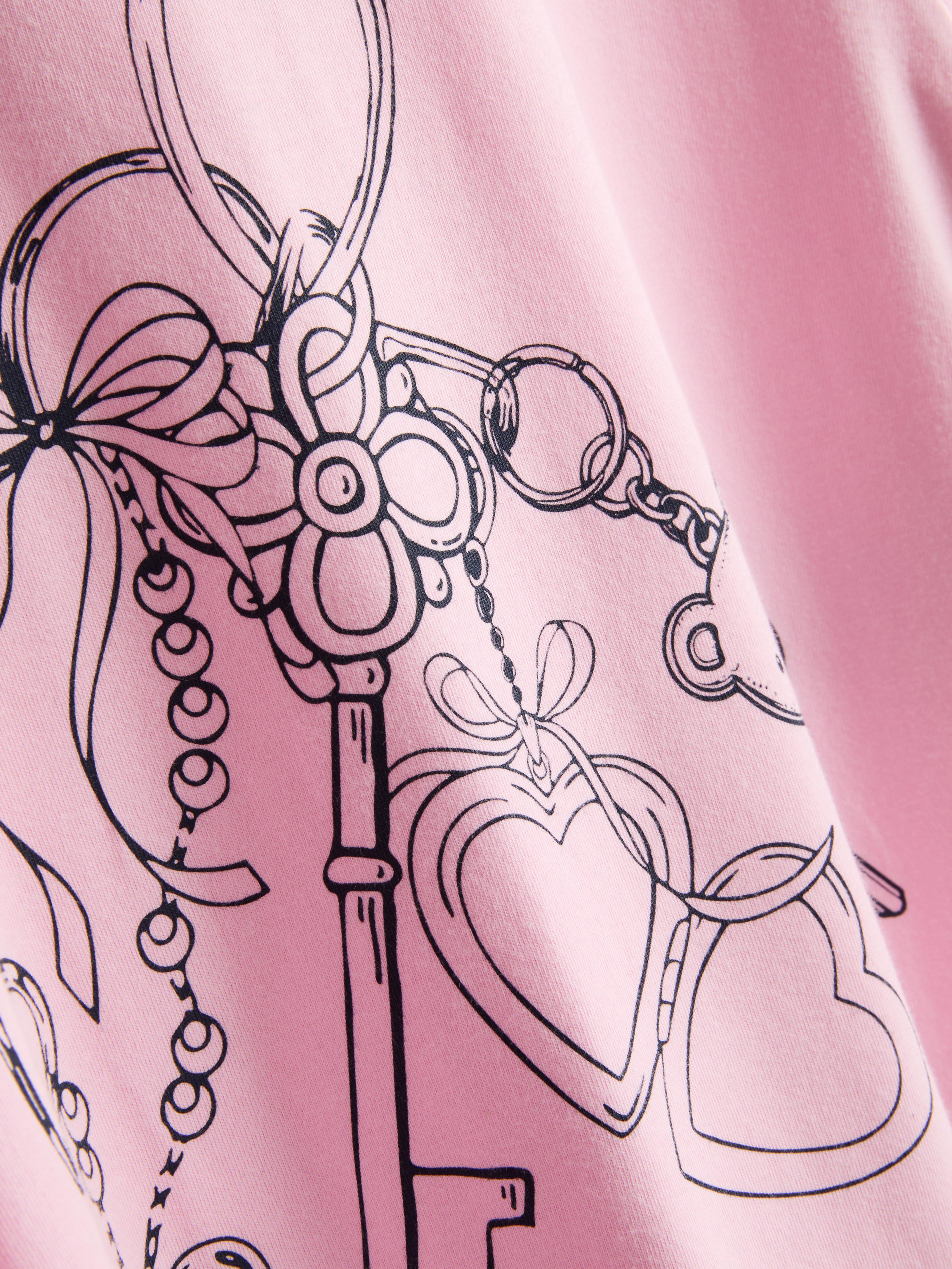 7-15yrs | Heart Keychain Graphic Pyjamas
