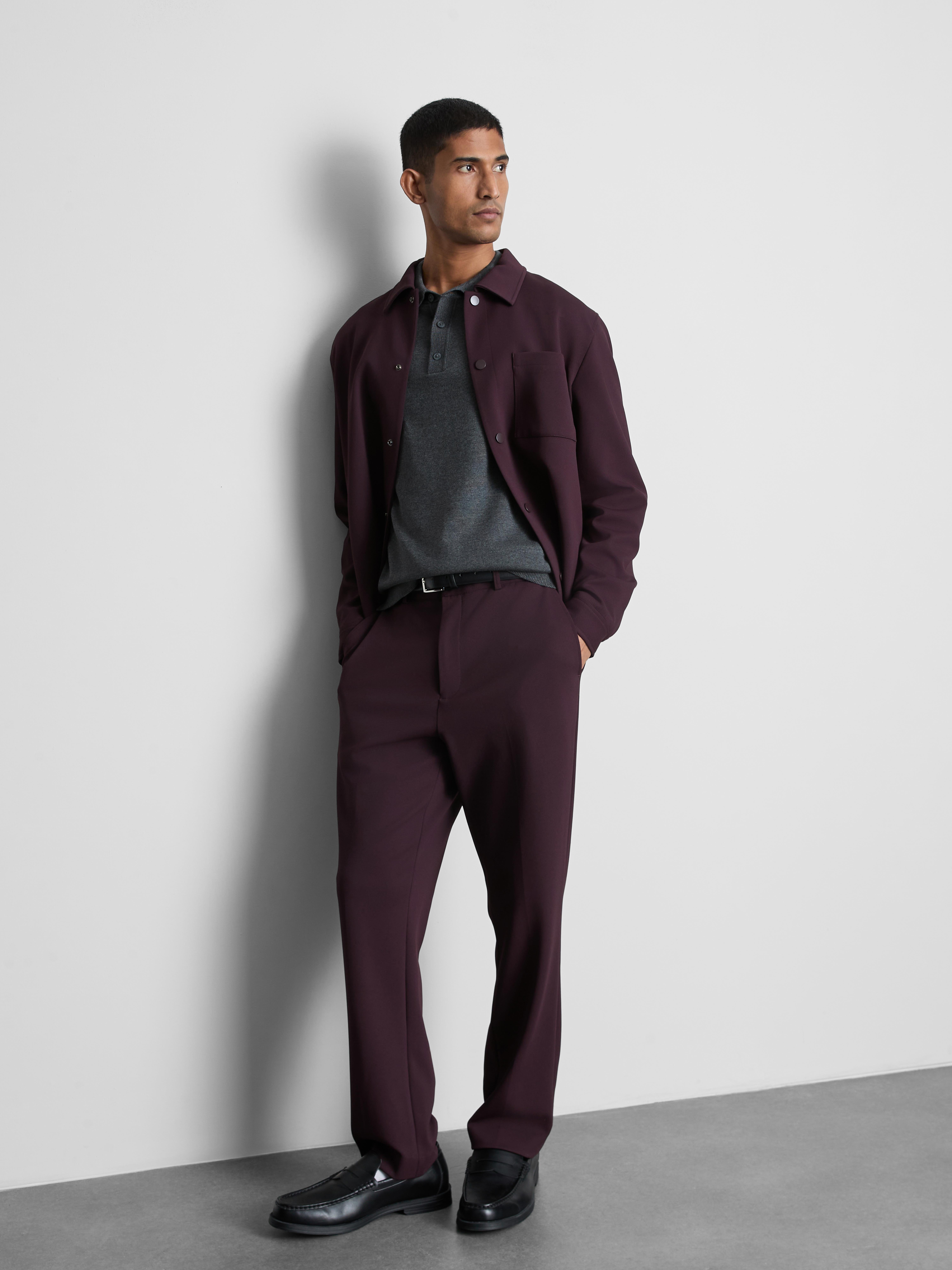 The Edit Langarm-Poloshirt - Anthrazit meliert - Herren | Primark