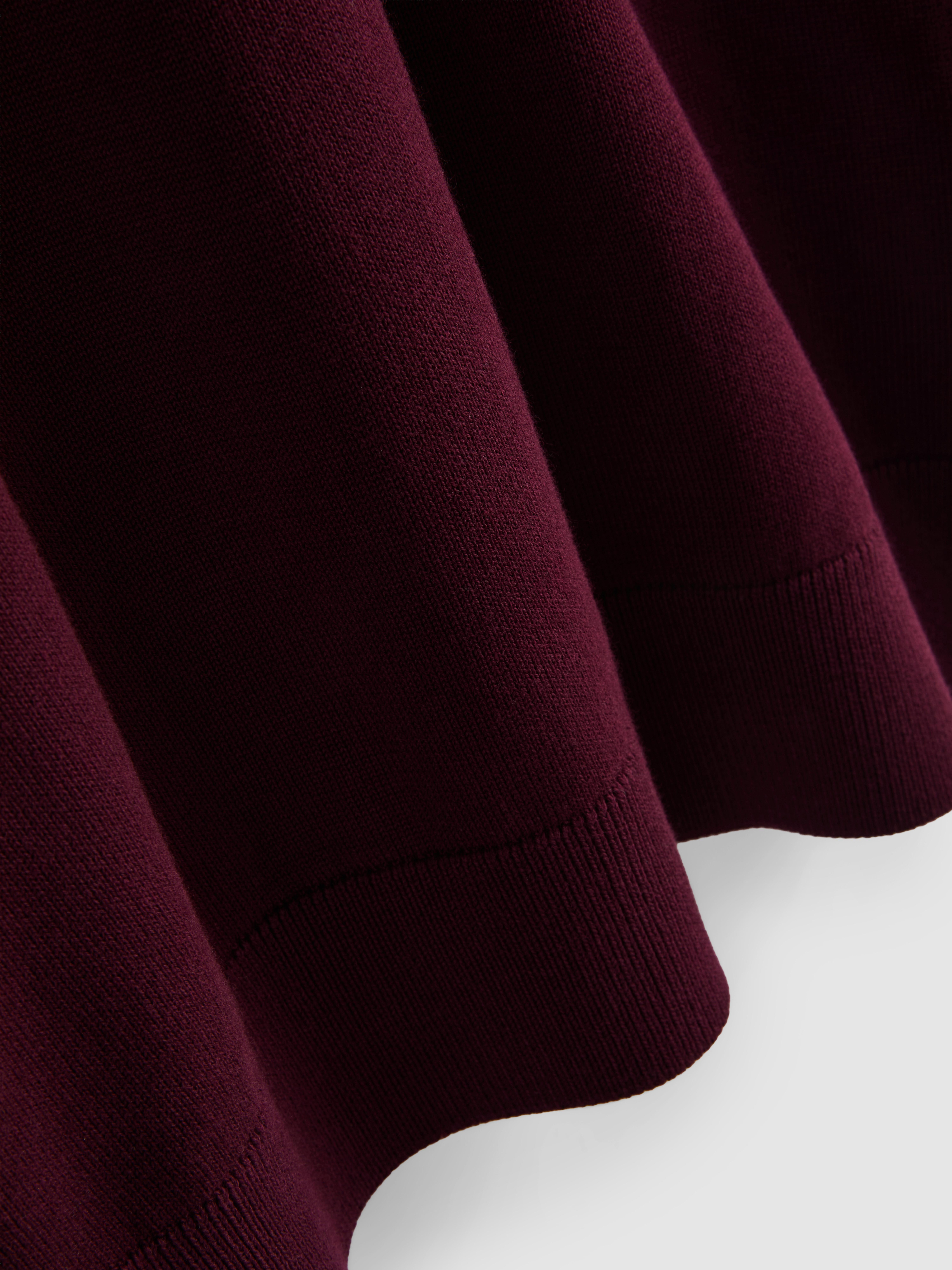 Fine Knit Long Sleeve Polo Shirt
