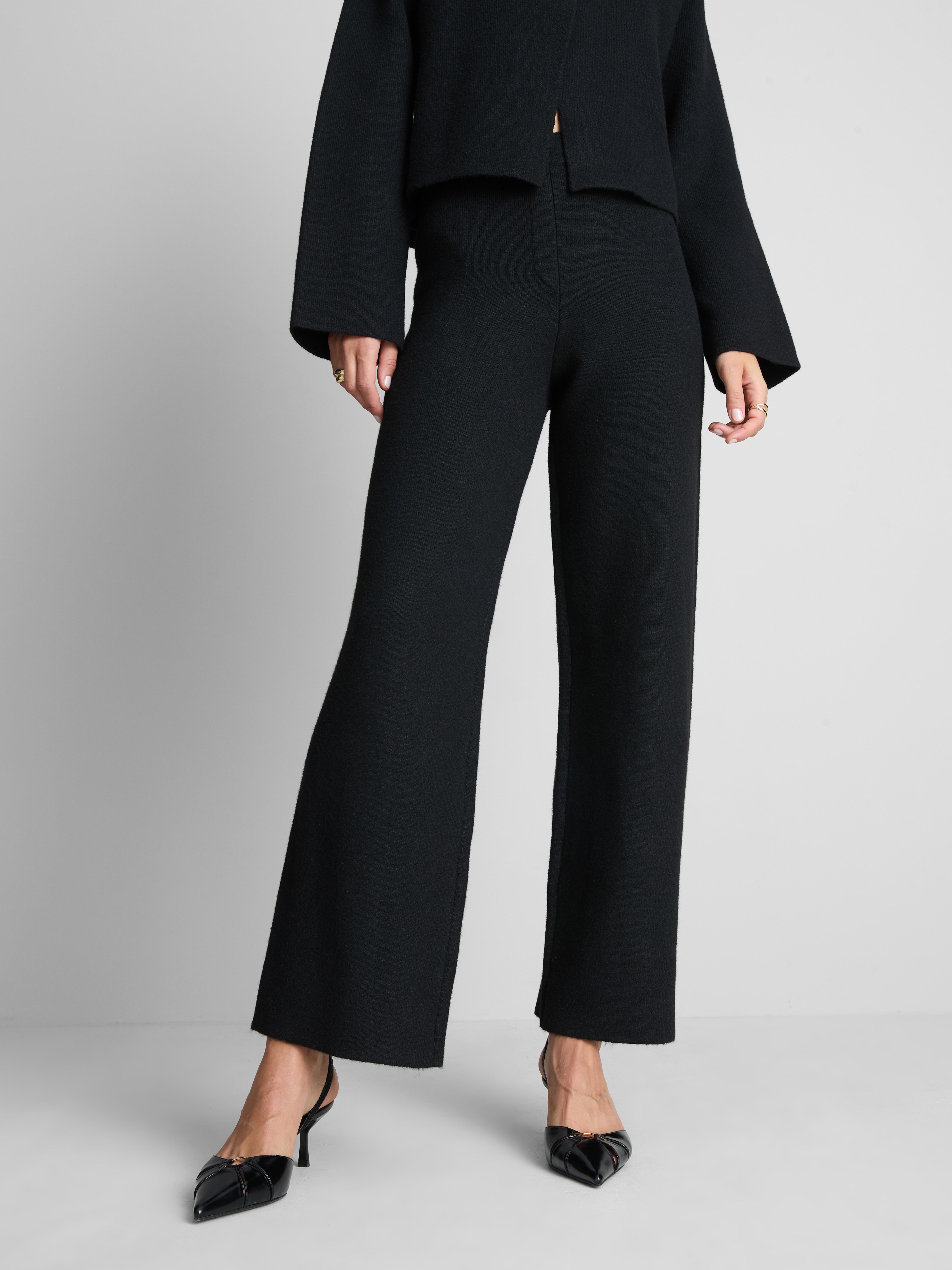 Knitted Wide Leg Trousers