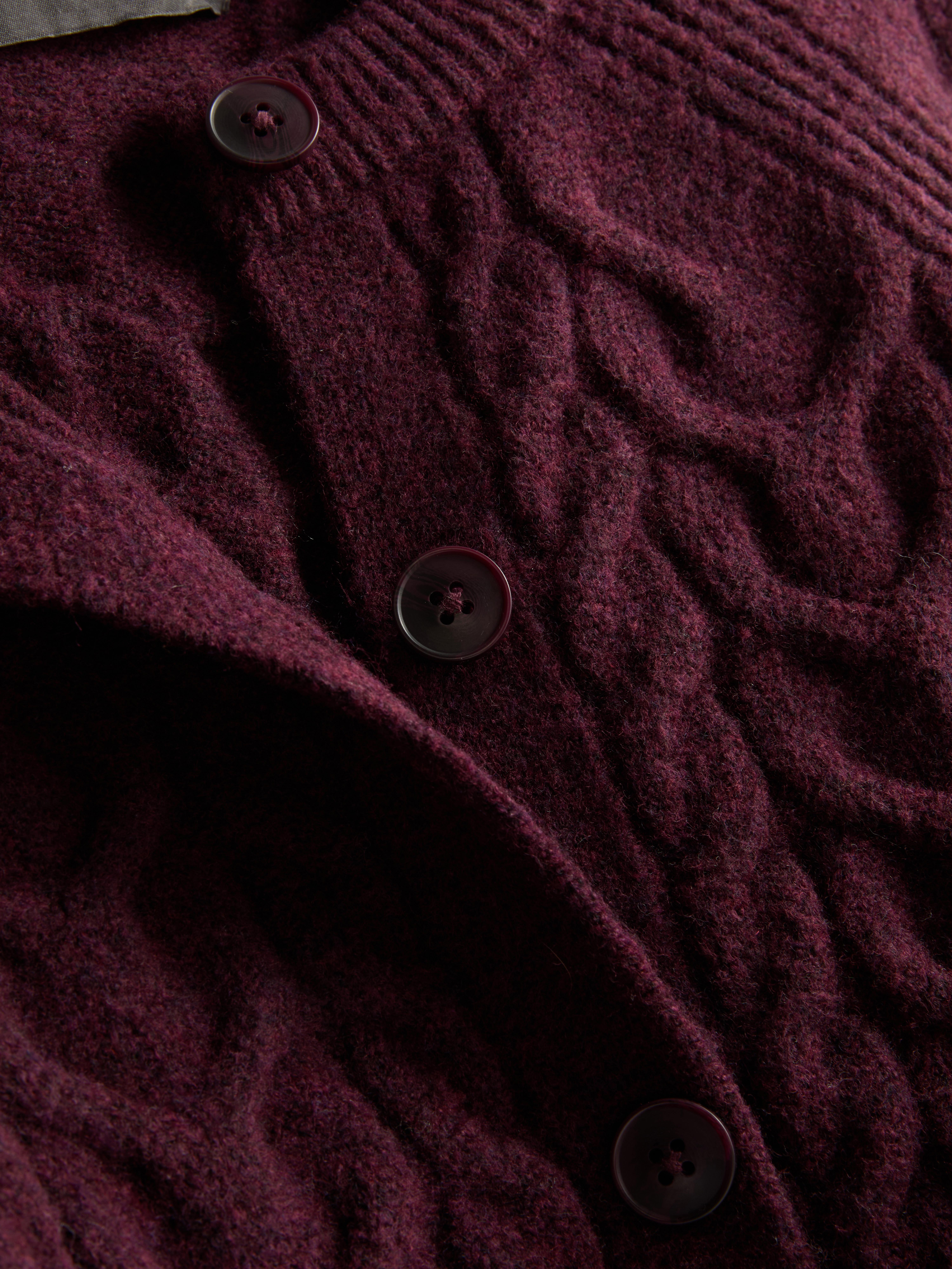 Cable Knit Crewneck Cardigan