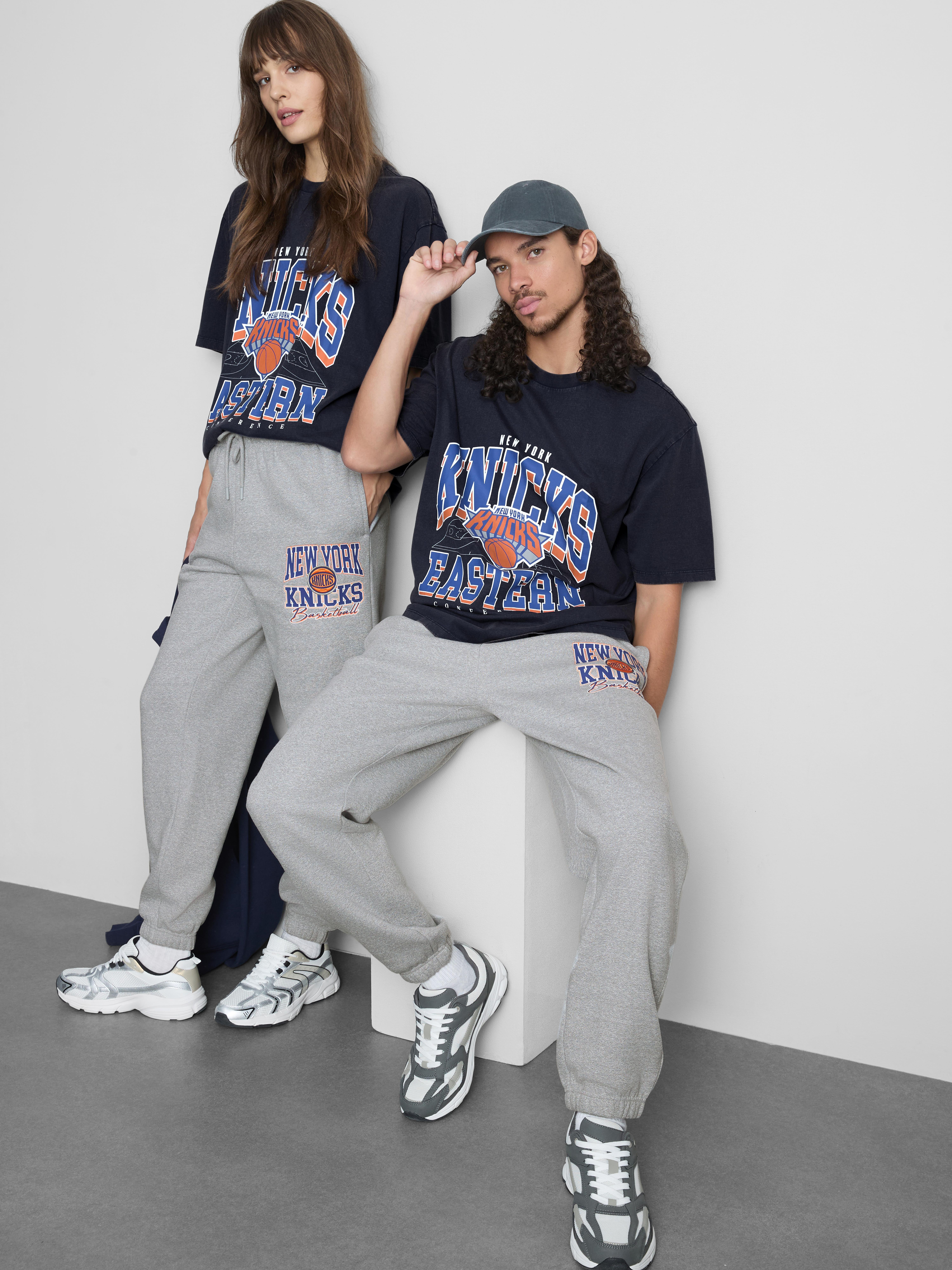 NBA New York Knicks Pure Cotton Graphic T-Shirt