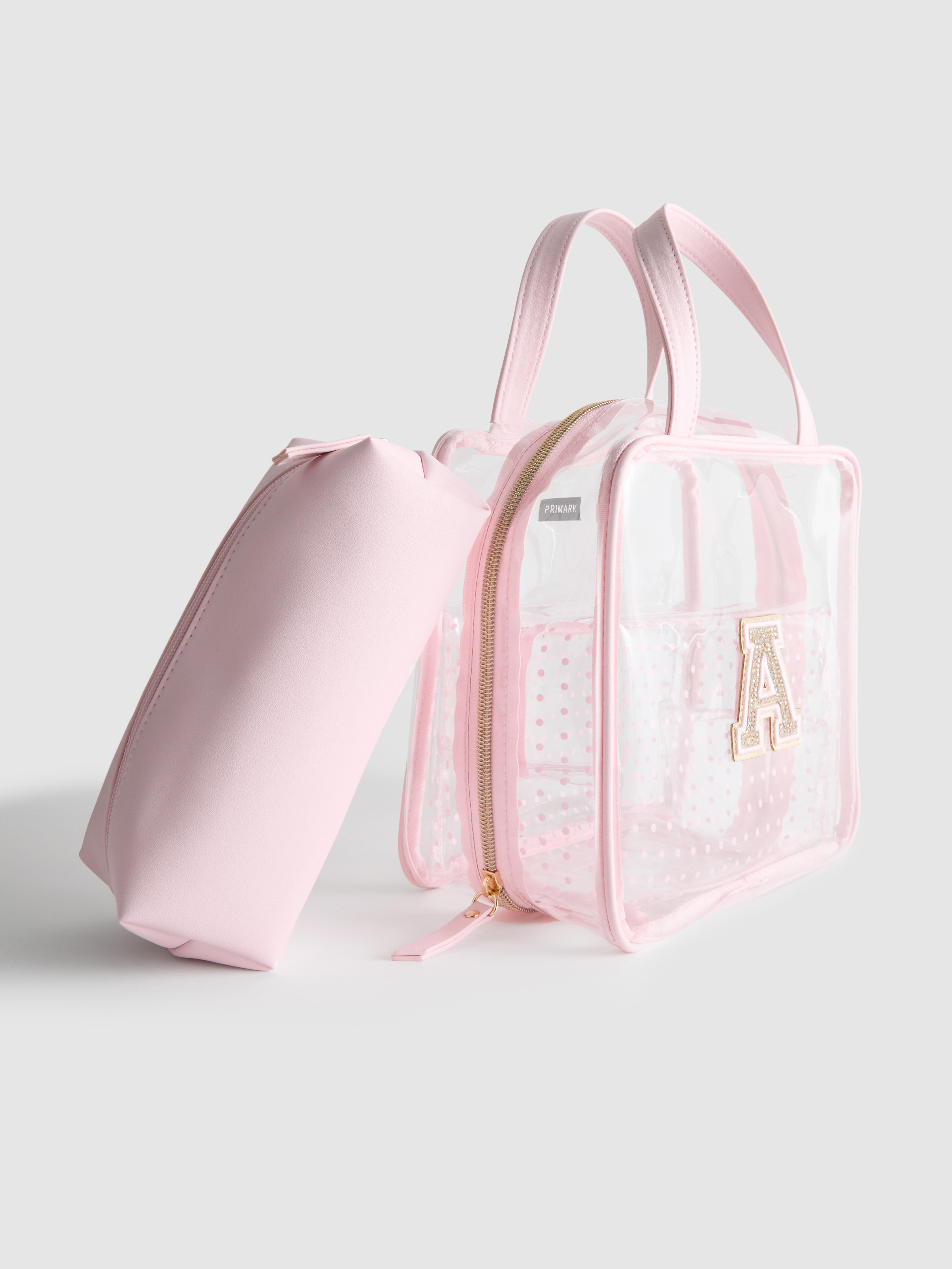 Initial Clear Make Up Bag Set