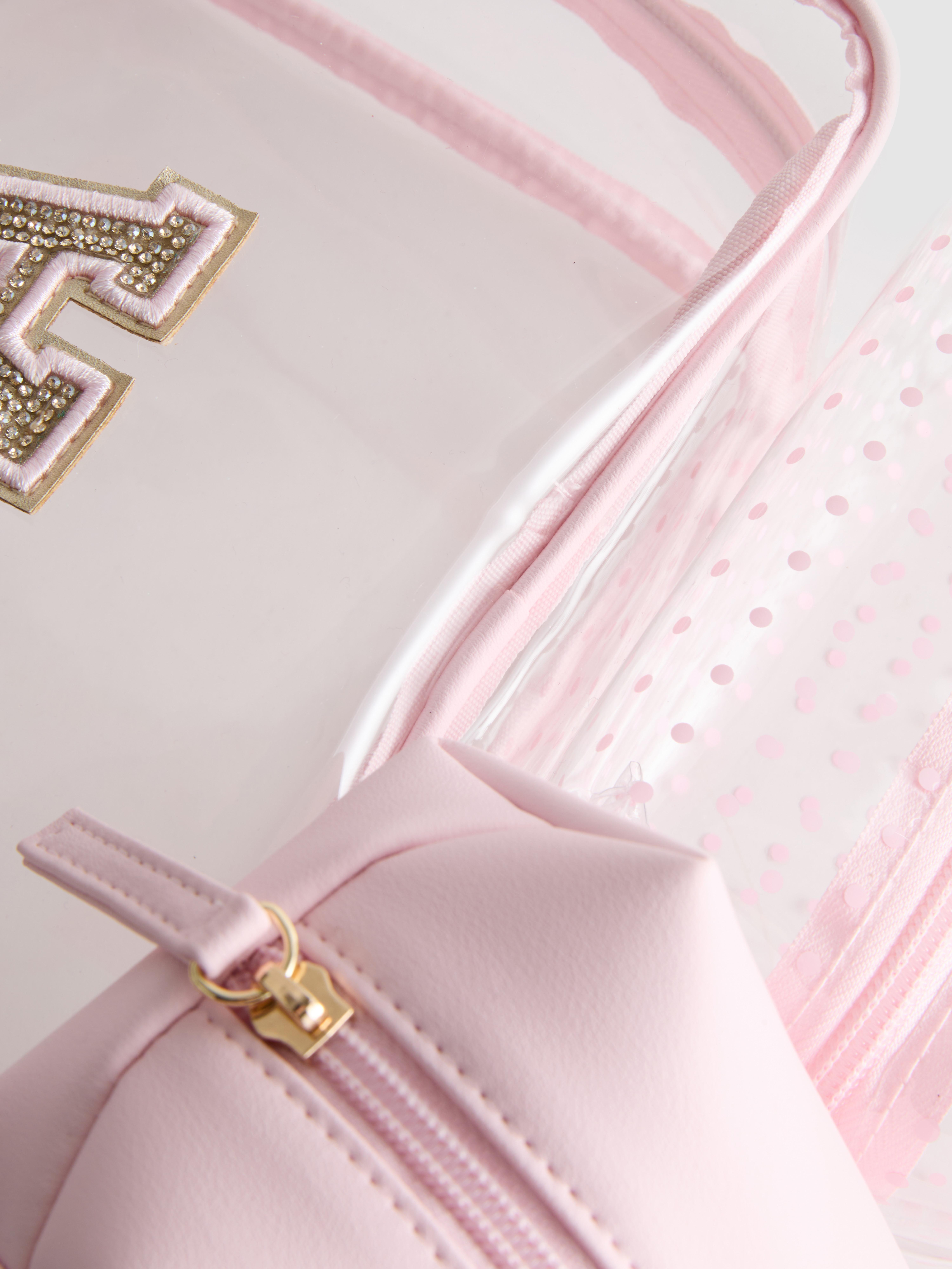 Initial Clear Make Up Bag Set